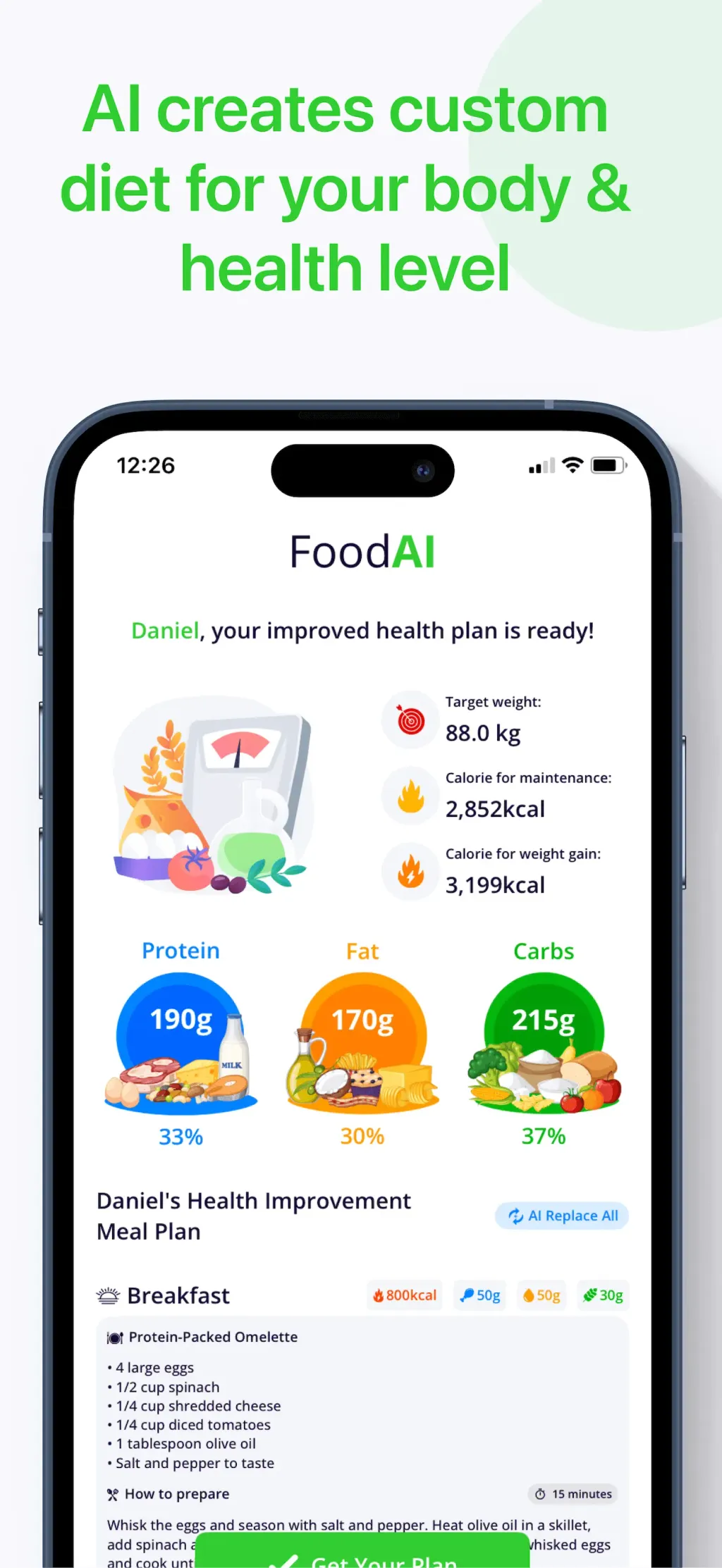 Calorie Tracker・Diet: Food AI screenshot 3