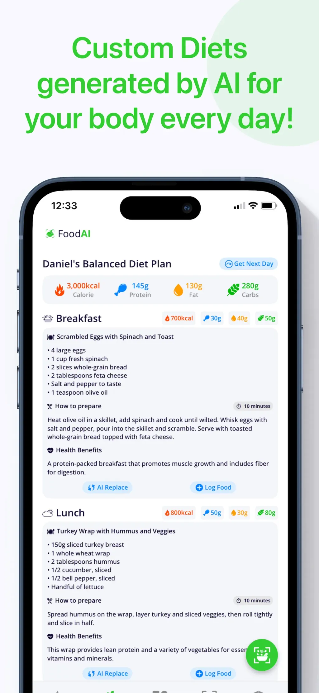 Calorie Tracker・Diet: Food AI screenshot 2
