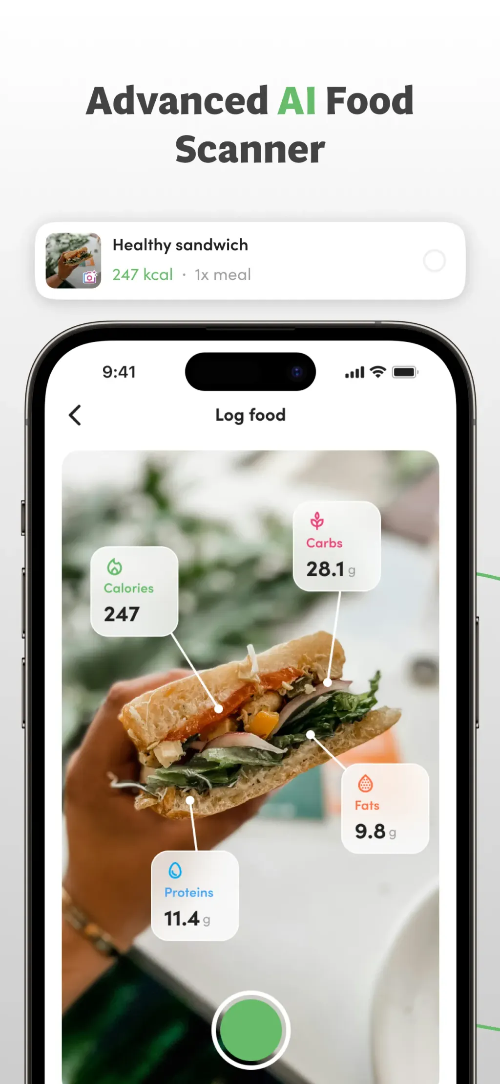 Calories and nutrition tracker screenshot 2