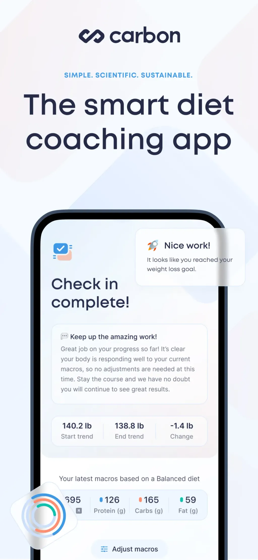 Carbon - Macro Coach & Tracker App Store screenshot 1