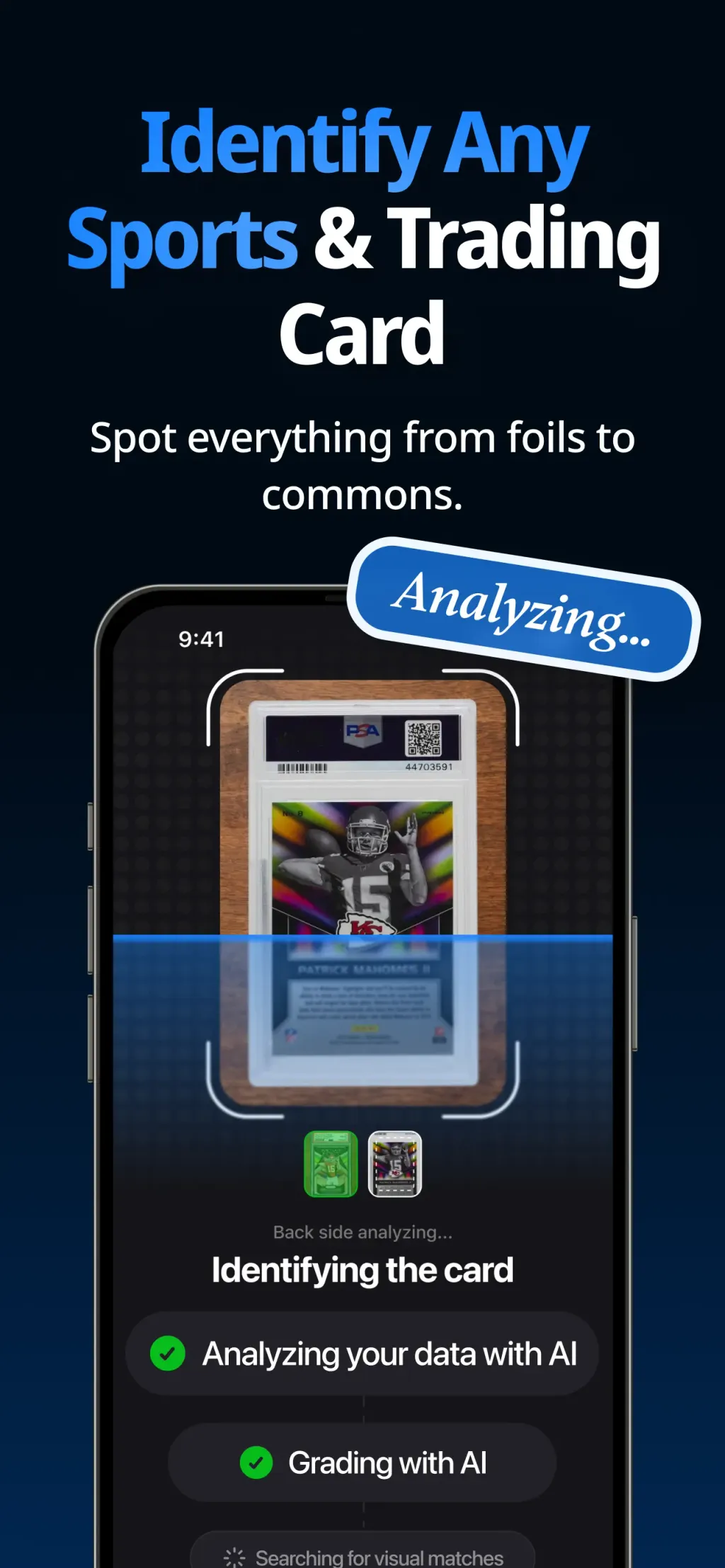 Cardly AI: Sports Card Scanner screenshot 1