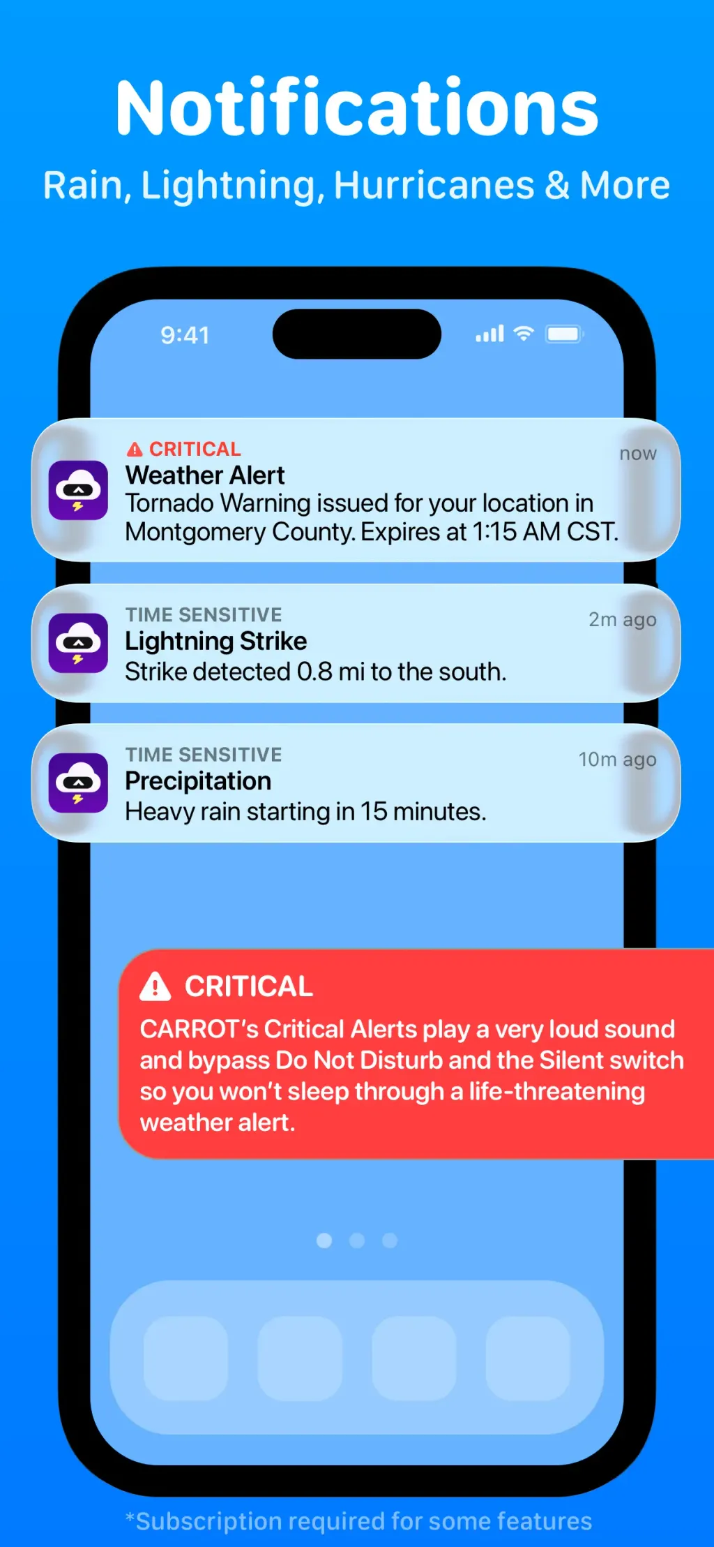 CARROT Weather: Alerts & Radar App Store screenshot 5