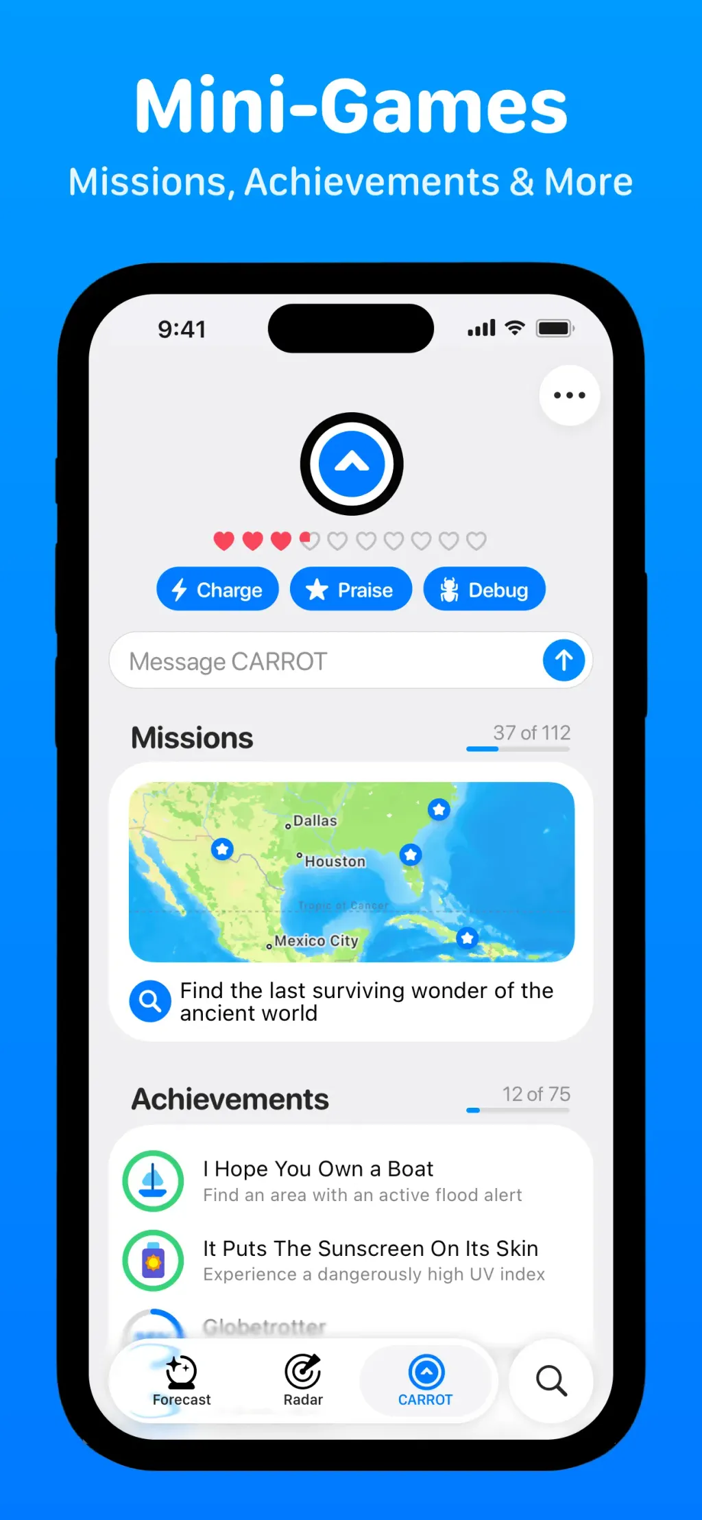 CARROT Weather: Alerts & Radar App Store screenshot 9