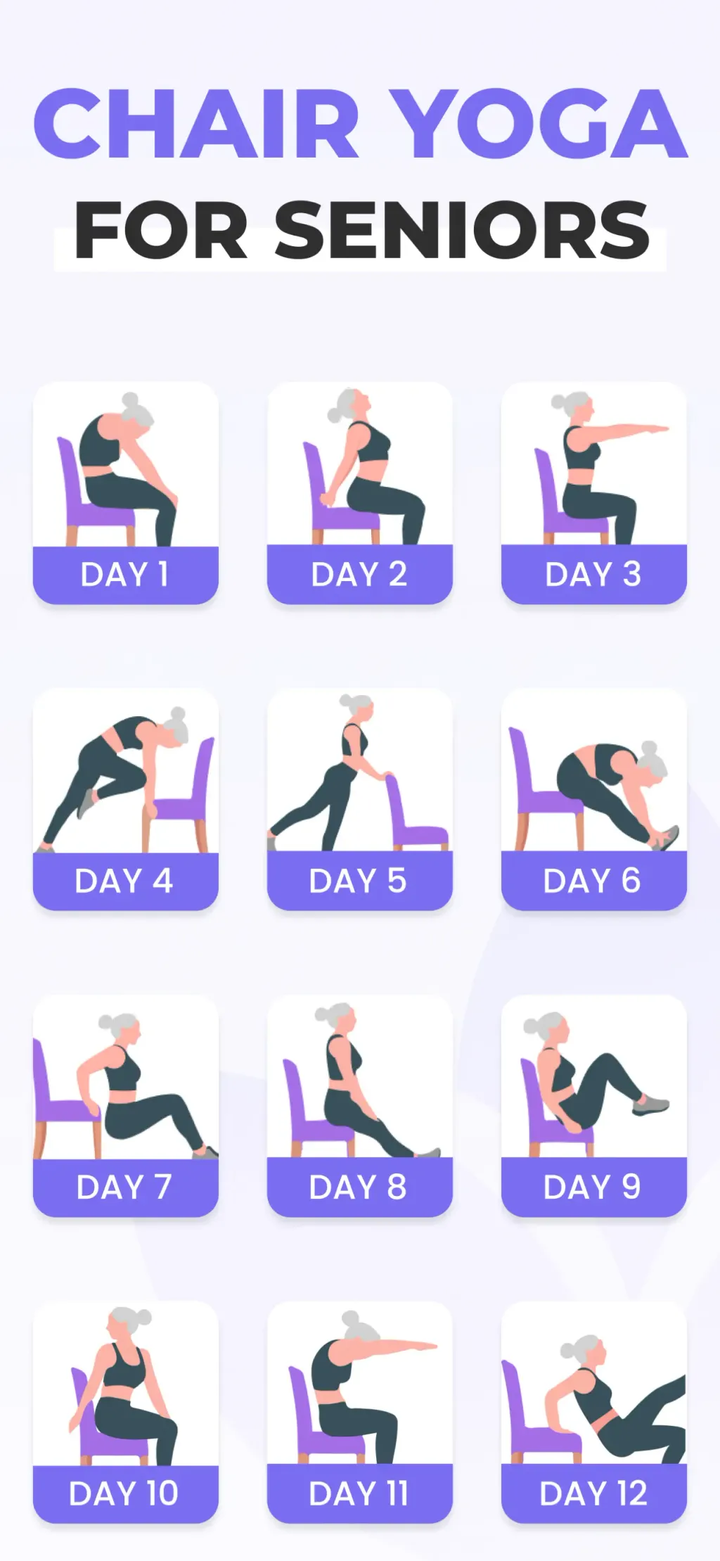 Chair Yoga for Seniors at Home screenshot 1
