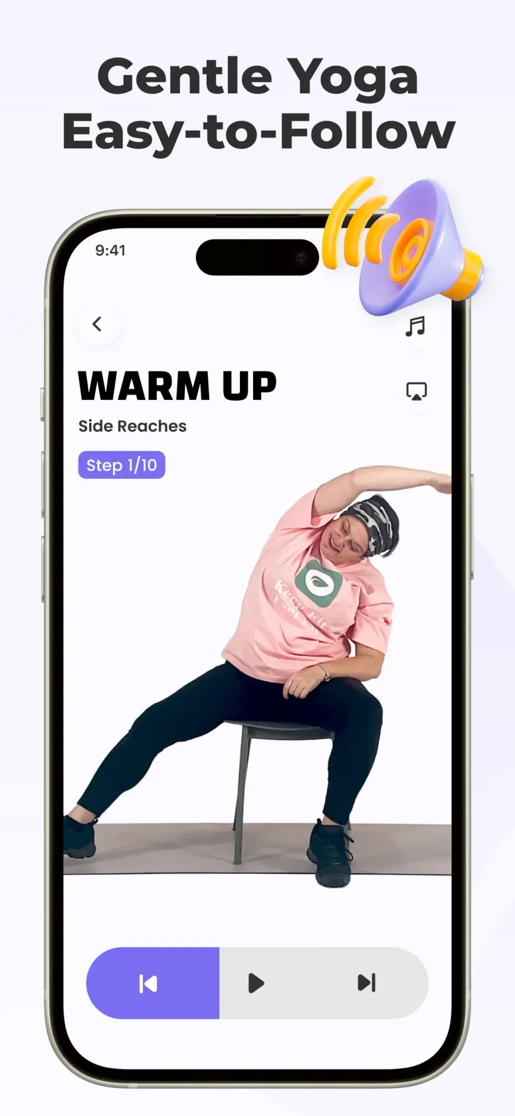 Chair Yoga for Seniors at Home screenshot 1