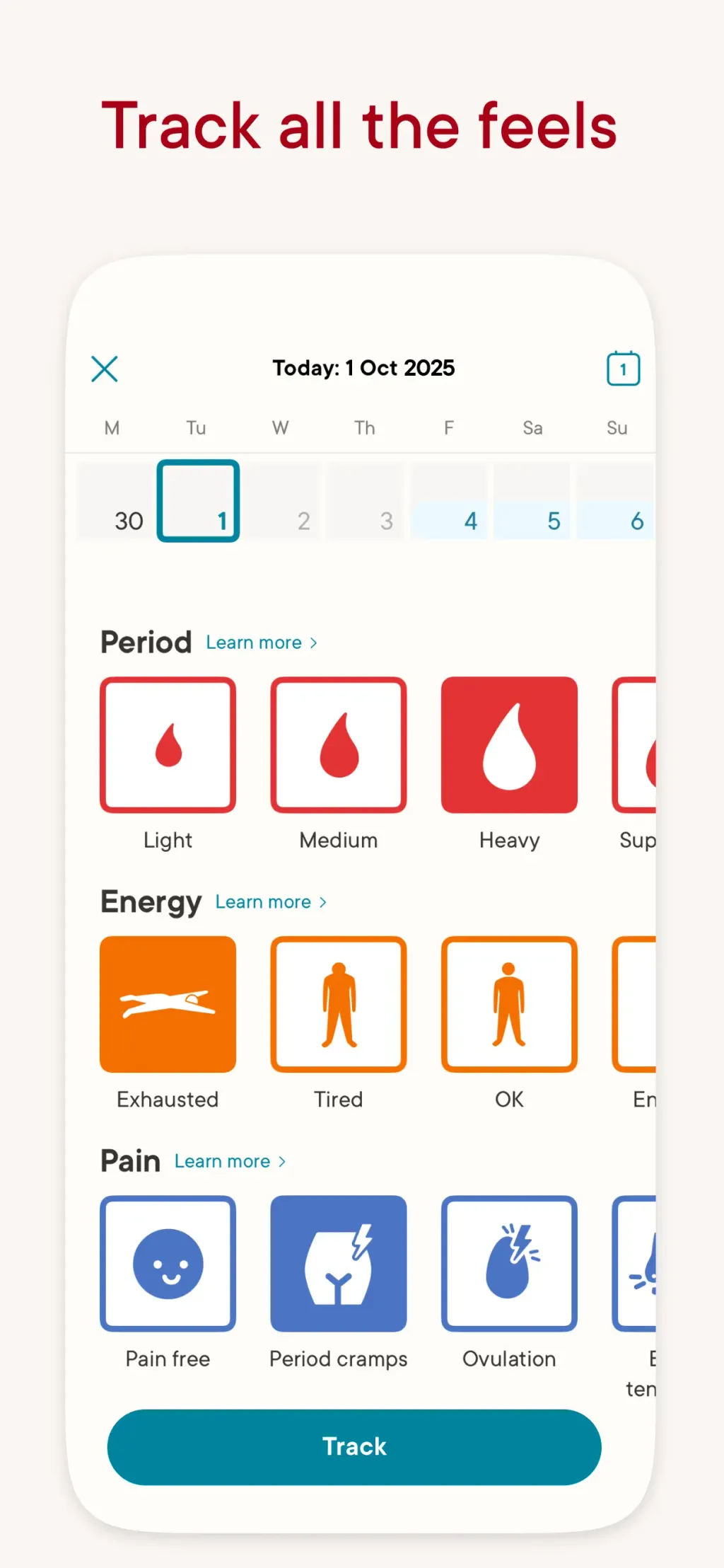 Clue Period & Cycle Tracker App Store screenshot 3