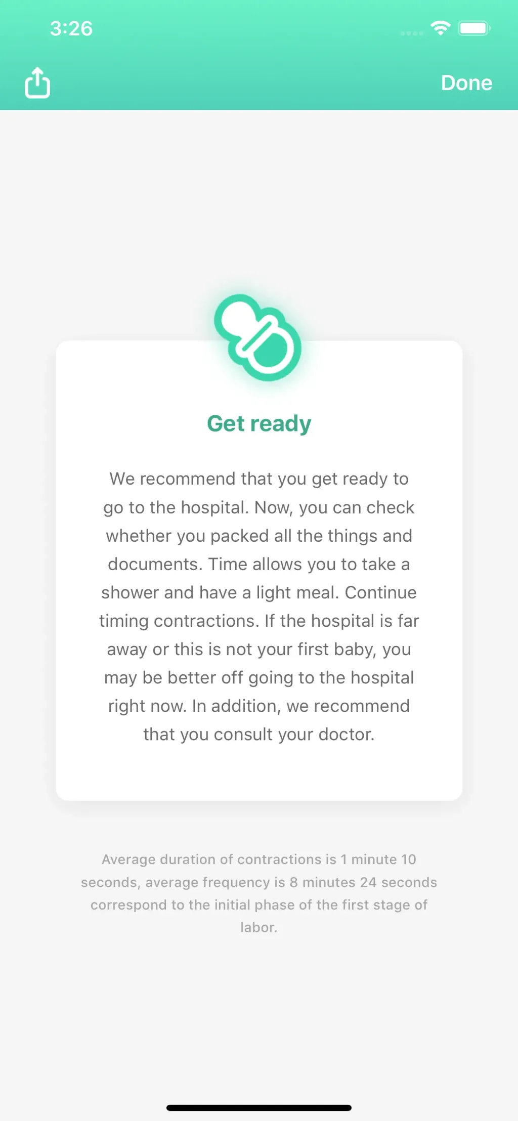Contraction Timer & Counter 9m App Store screenshot 6