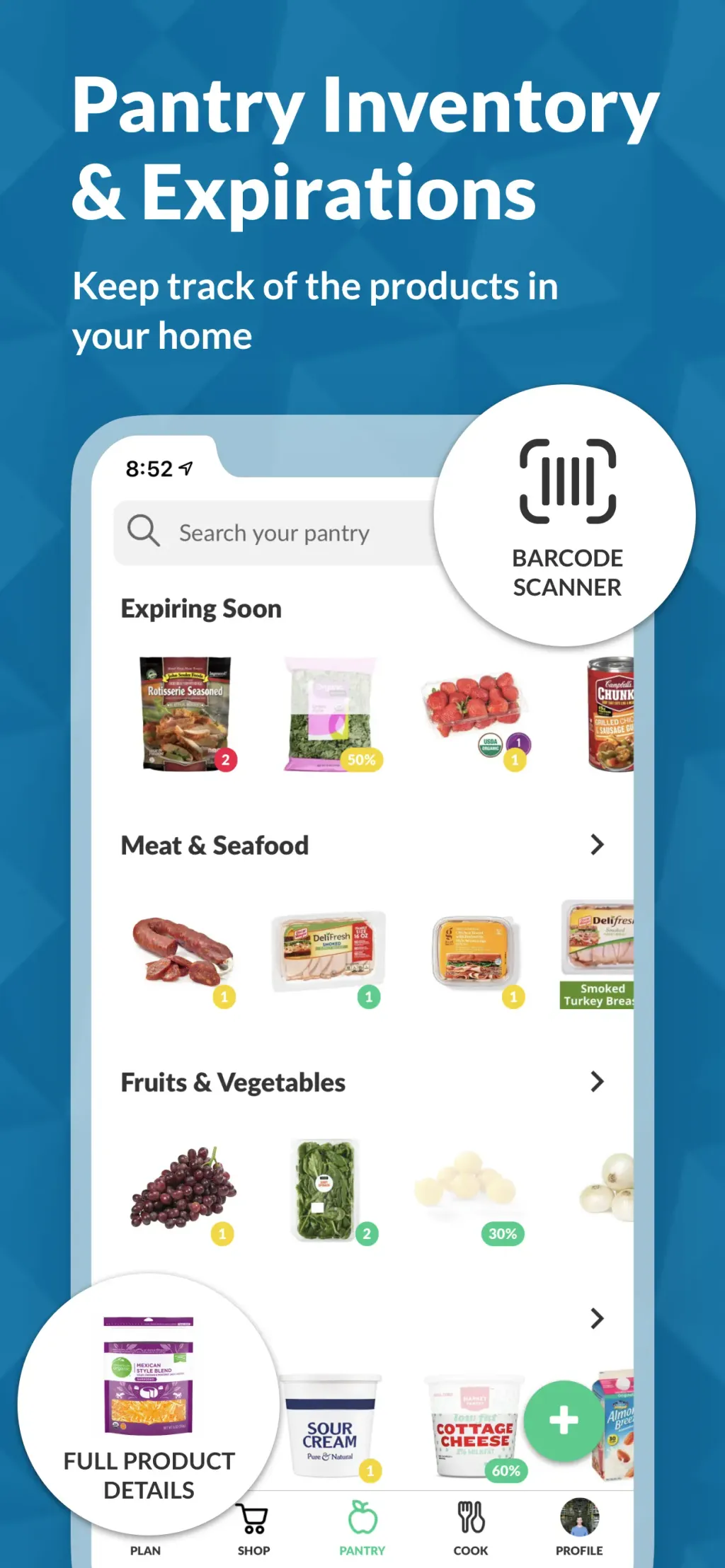Cooklist: Pantry Meals Recipes App Store screenshot 1