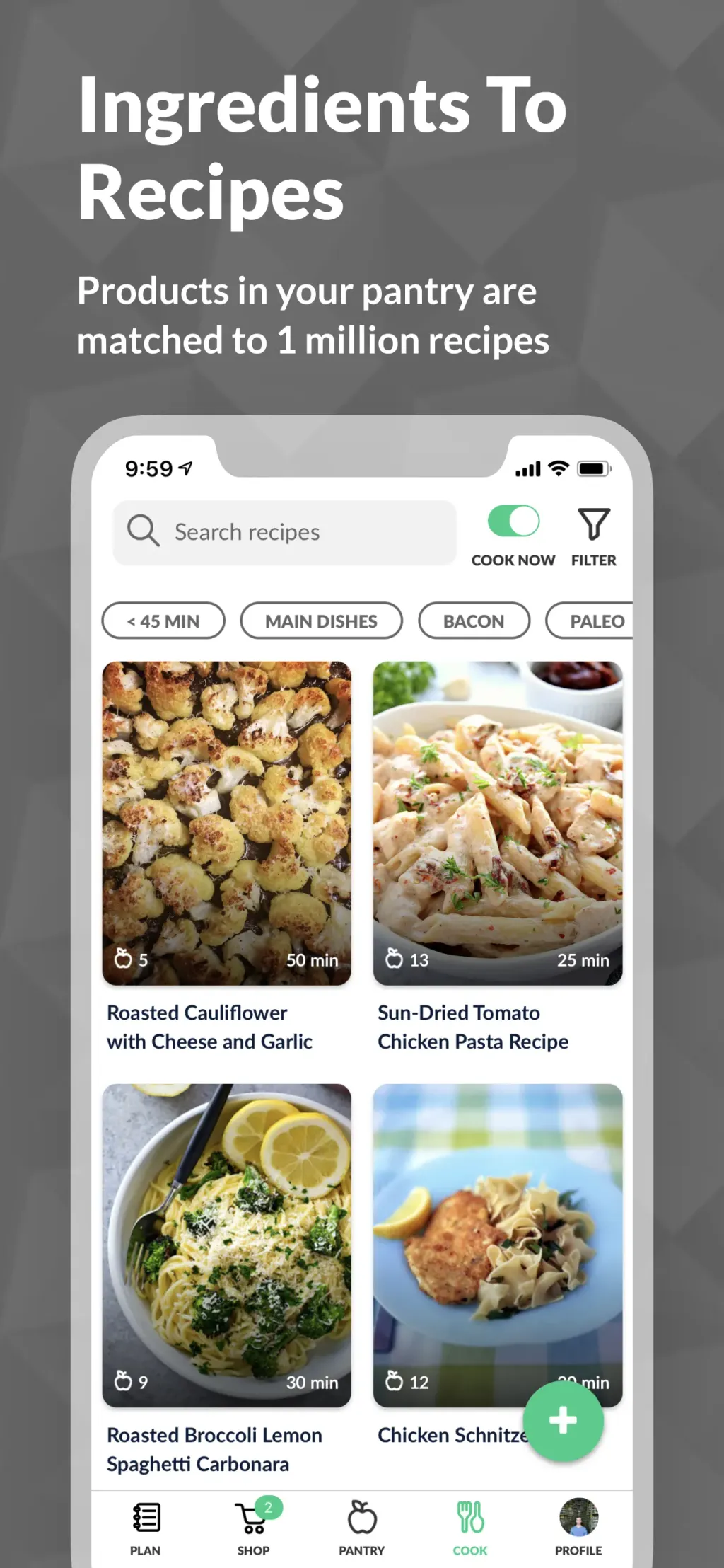 Cooklist: Pantry Meals Recipes App Store screenshot 2