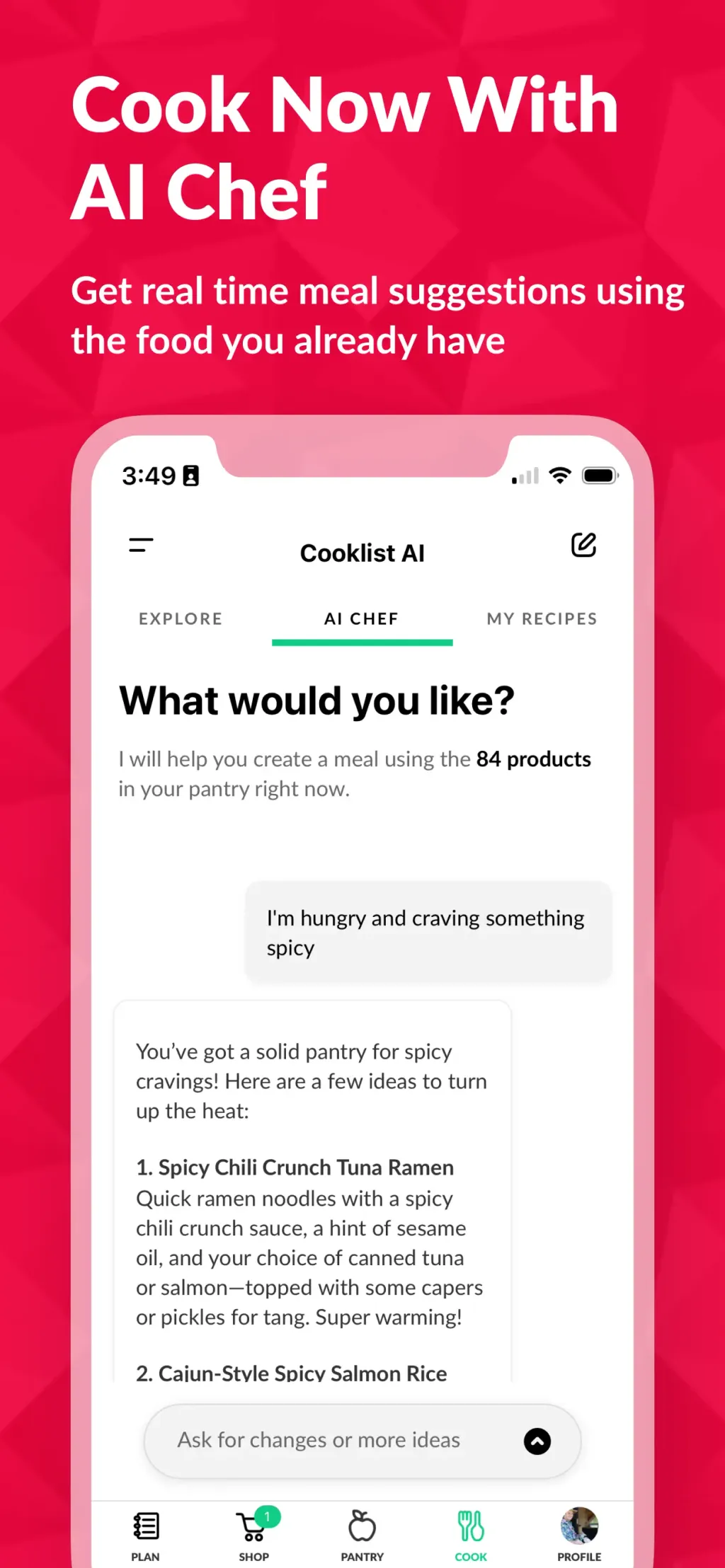 Cooklist: Pantry Meals Recipes App Store screenshot 5