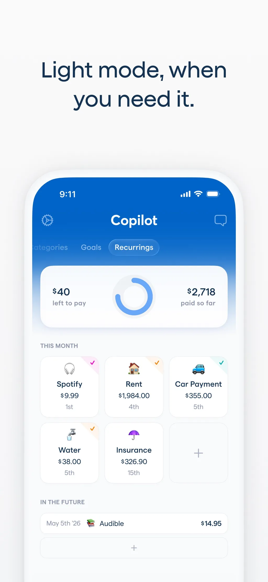 Copilot: Track & Budget Money App Store screenshot 8