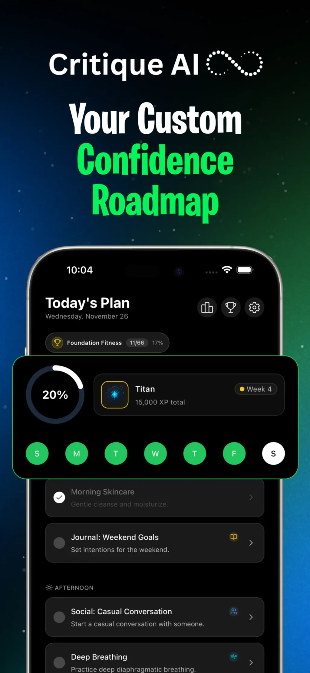 Critique AI: Habit Tracker App Store screenshot 1