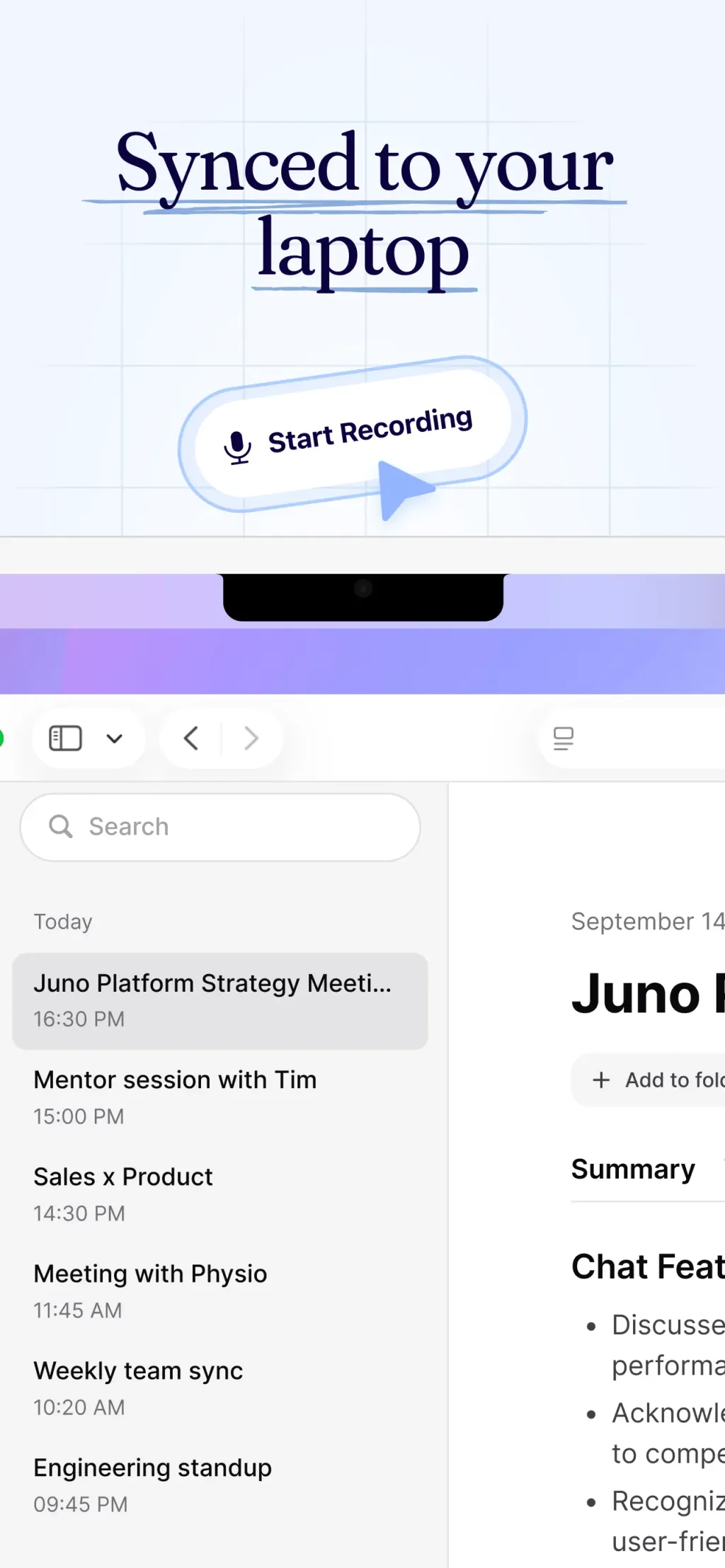 Cue - Smart AI Meeting Notes screenshot 2