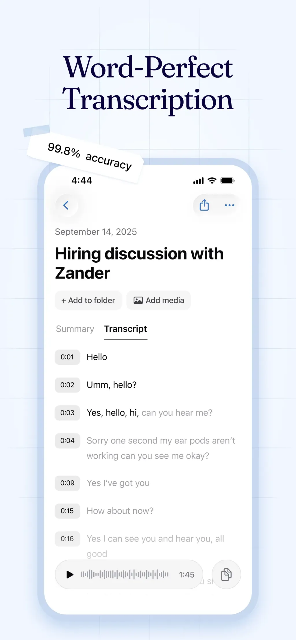 Cue - Smart AI Meeting Notes App Store screenshot 7