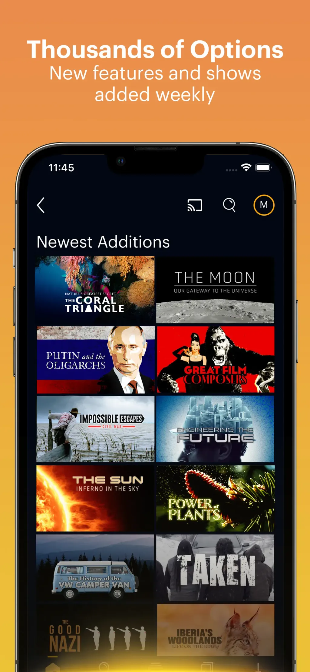 CuriosityStream App Store screenshot 3