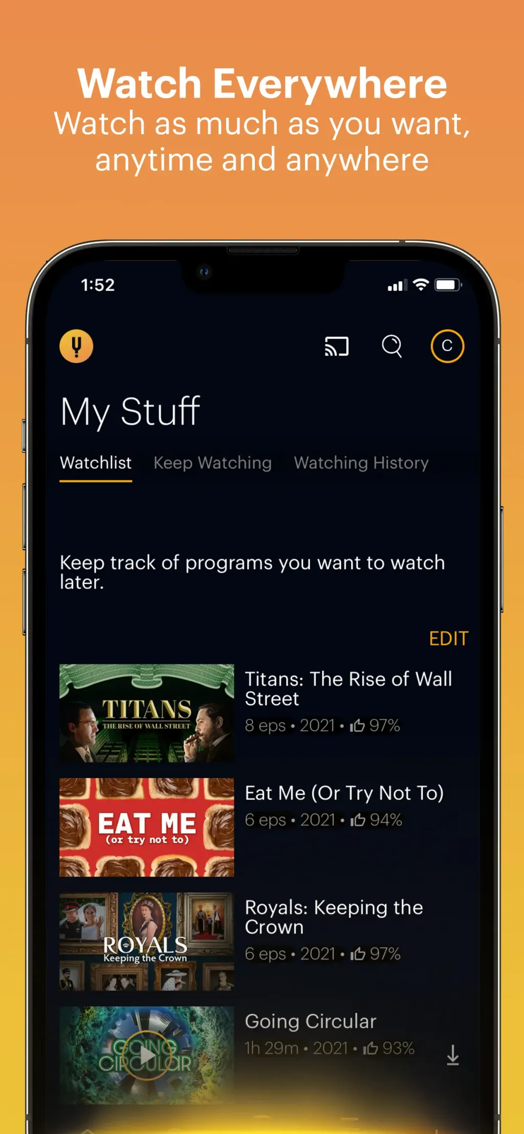 CuriosityStream App Store screenshot 5