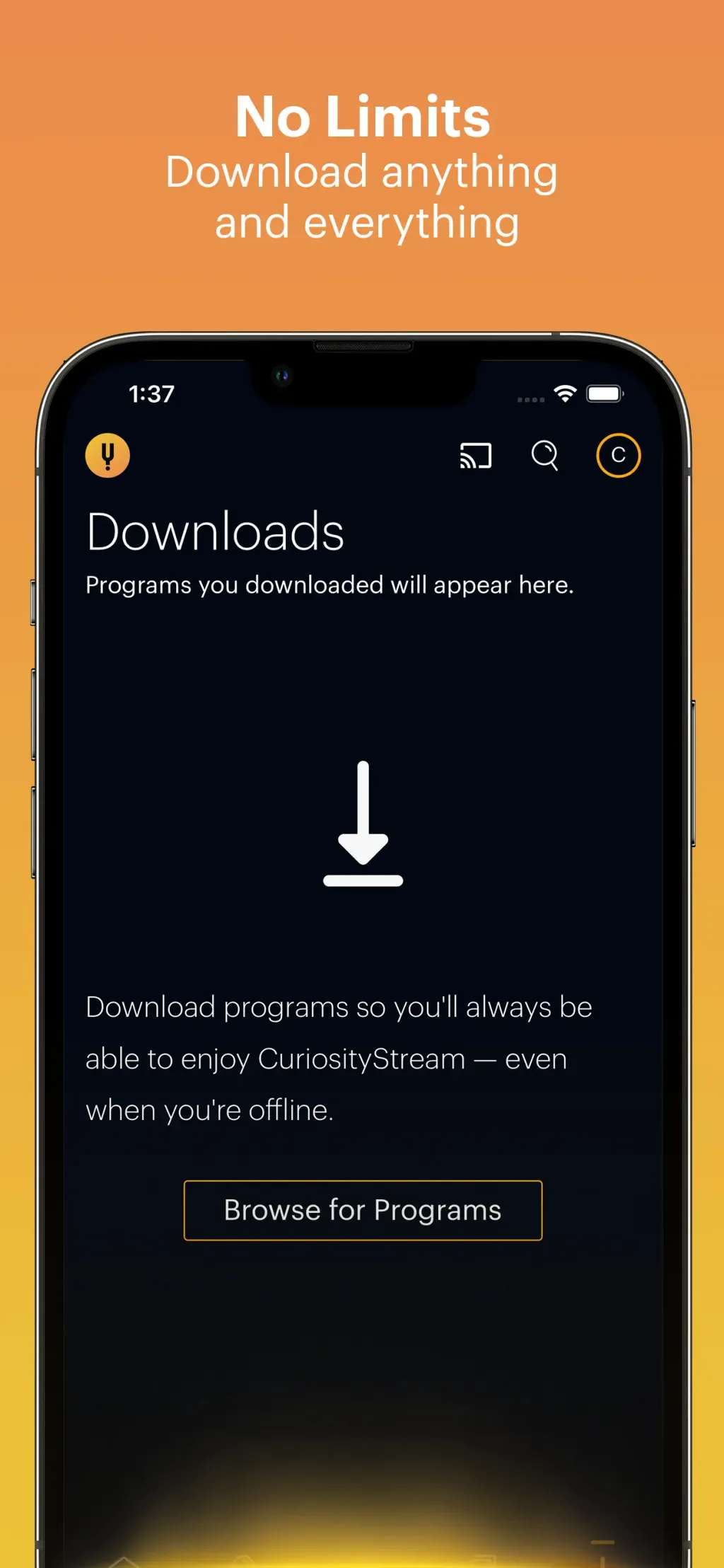 CuriosityStream App Store screenshot 6