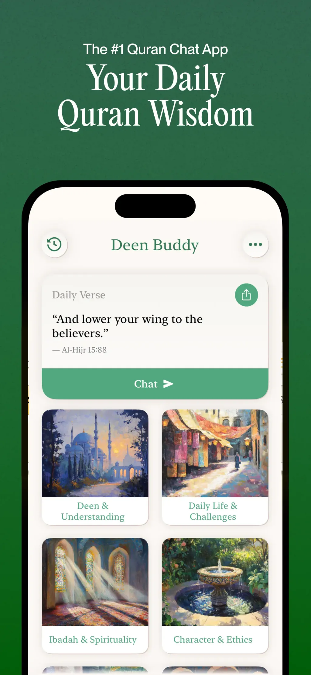 Deen Buddy - Quran Chat App Store screenshot 1