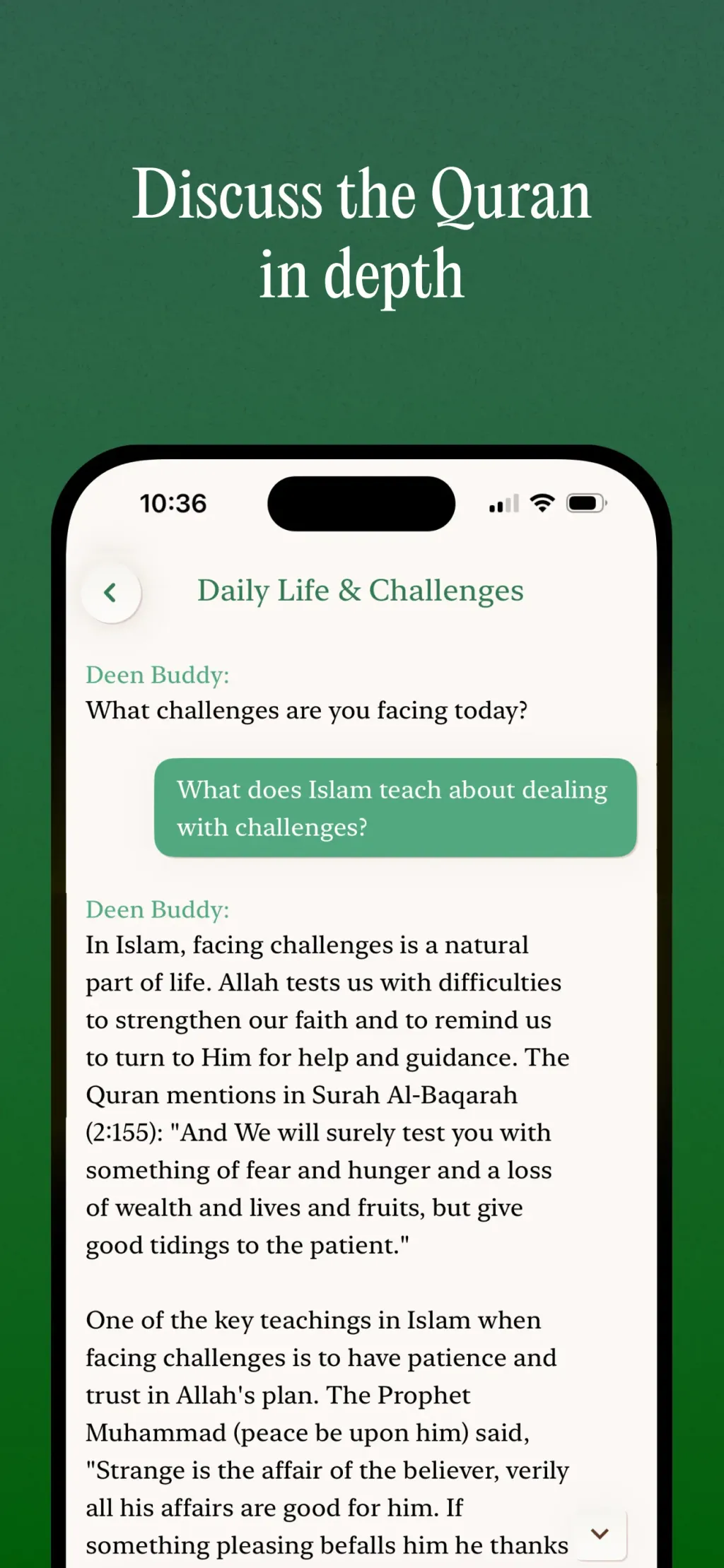 Deen Buddy - Quran Chat App Store screenshot 5