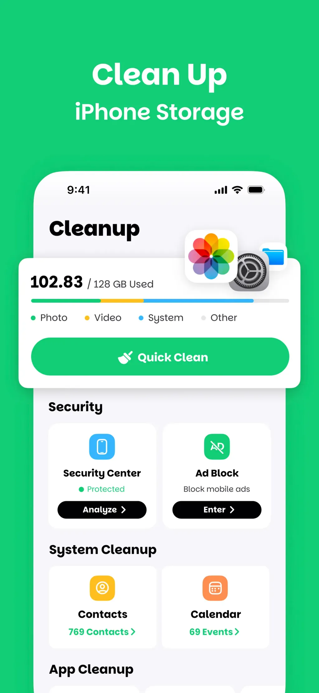 Deep Cleaner - Phone Cleaning App Store screenshot 1