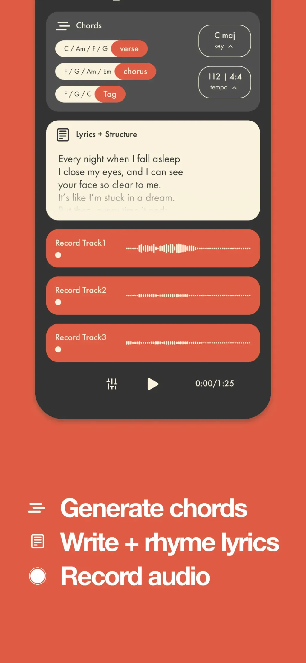 Demo: Songwriting Studio App Store screenshot 2