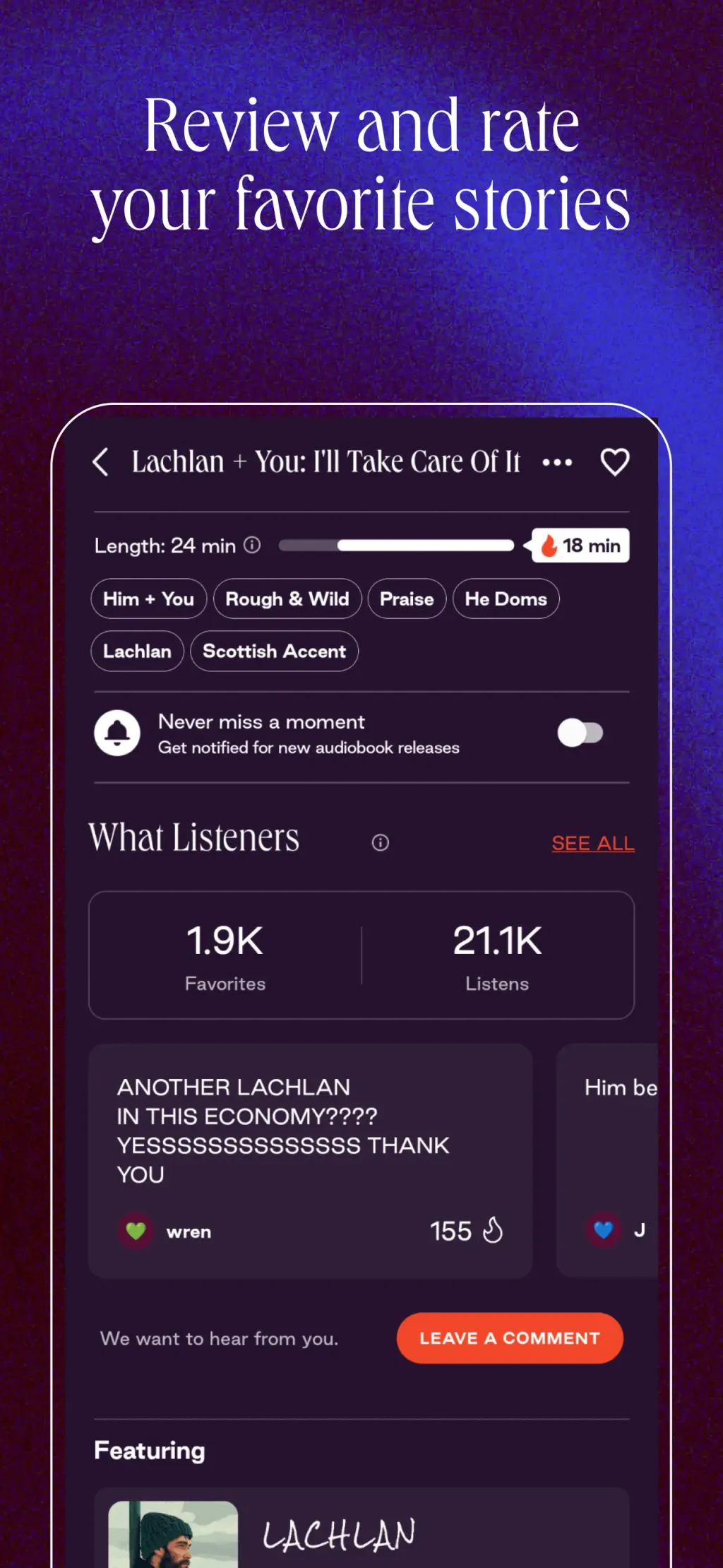 Dipsea: Audio Stories App Store screenshot 3