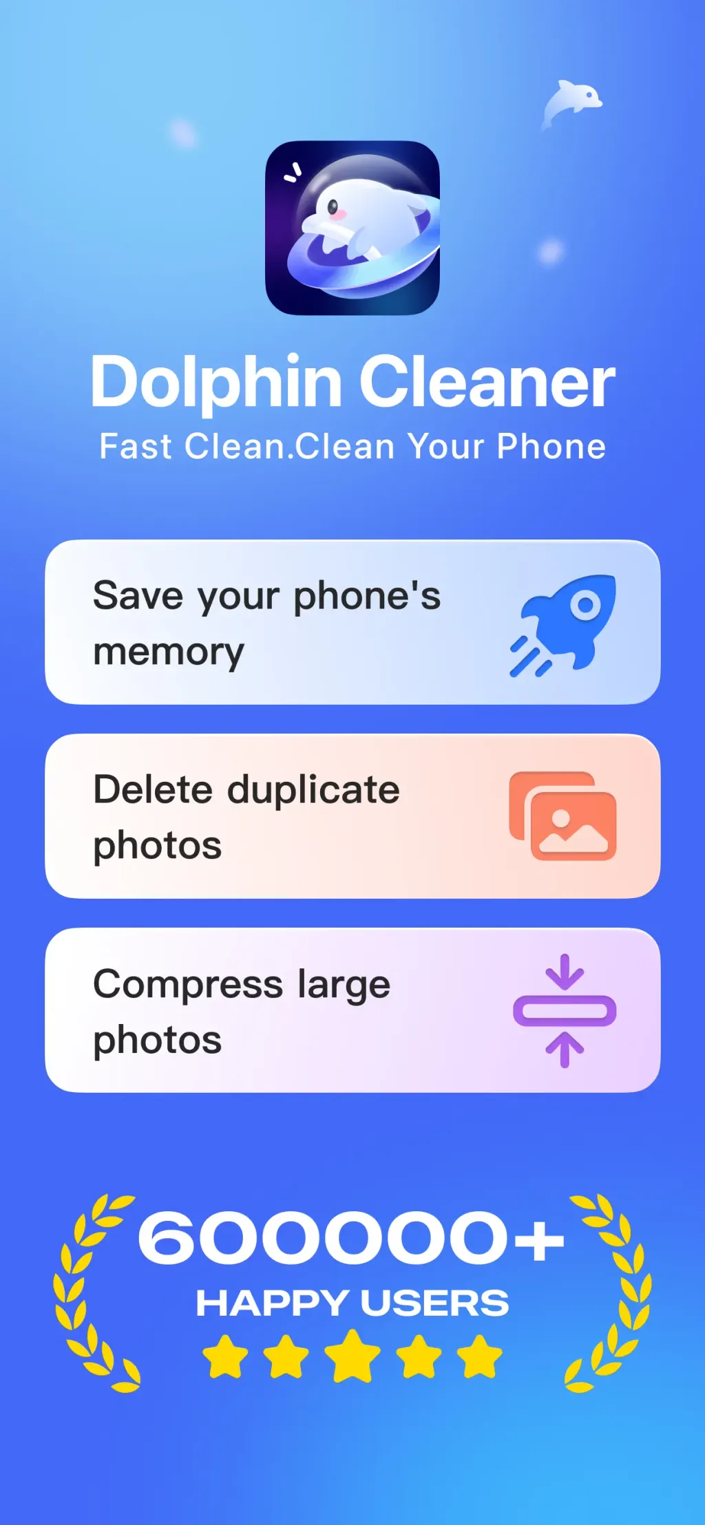 Dolphin Cleaner: Cleanup Space App Store screenshot 1