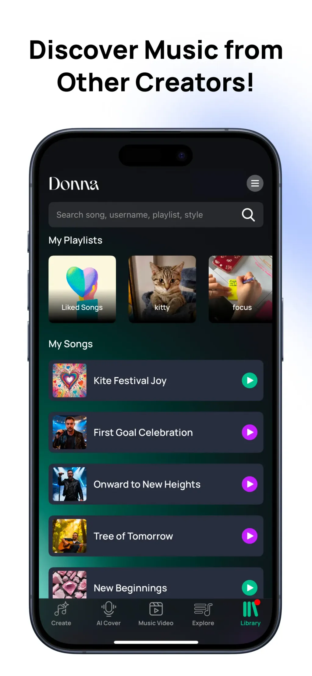 Donna AI Song & Music Maker App Store screenshot 8
