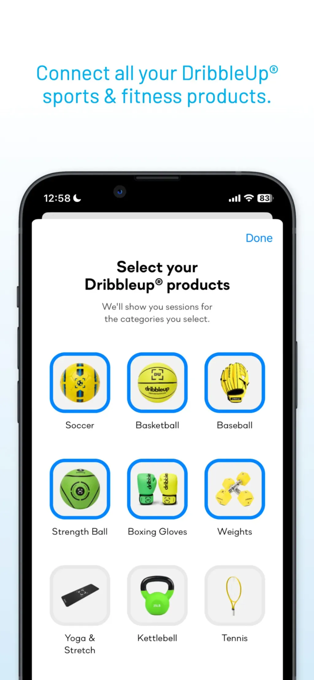 Dribbleup - Sports & Fitness App Store screenshot 1