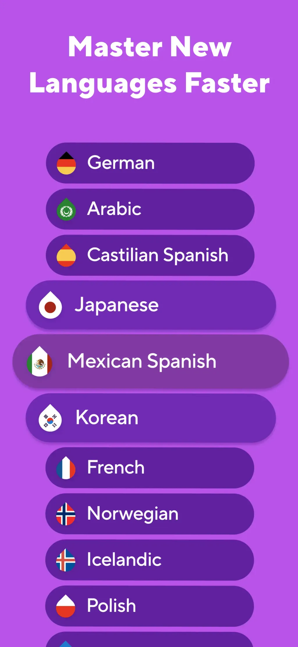 Drops: Language Learning Games App Store screenshot 1