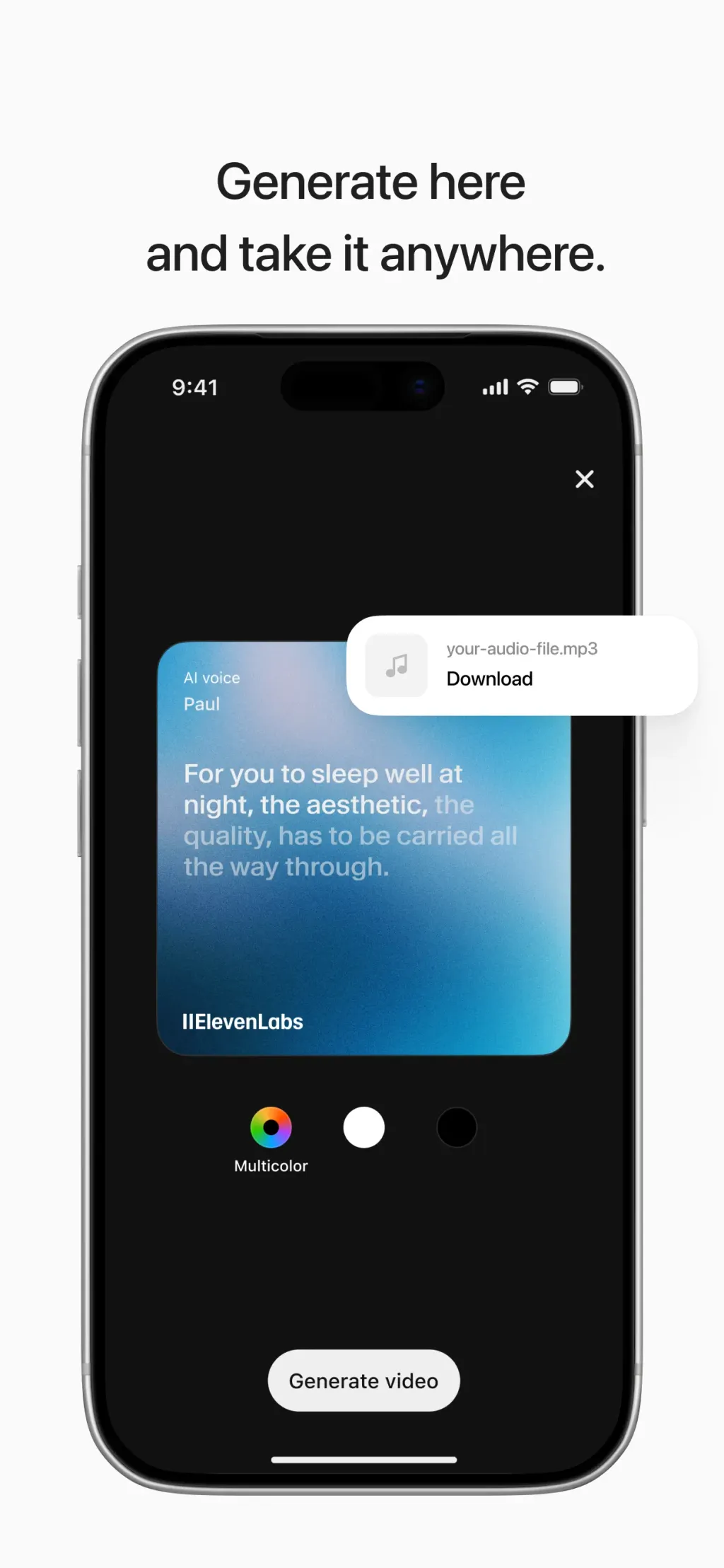 ElevenLabs: AI Voice Generator App Store screenshot 9