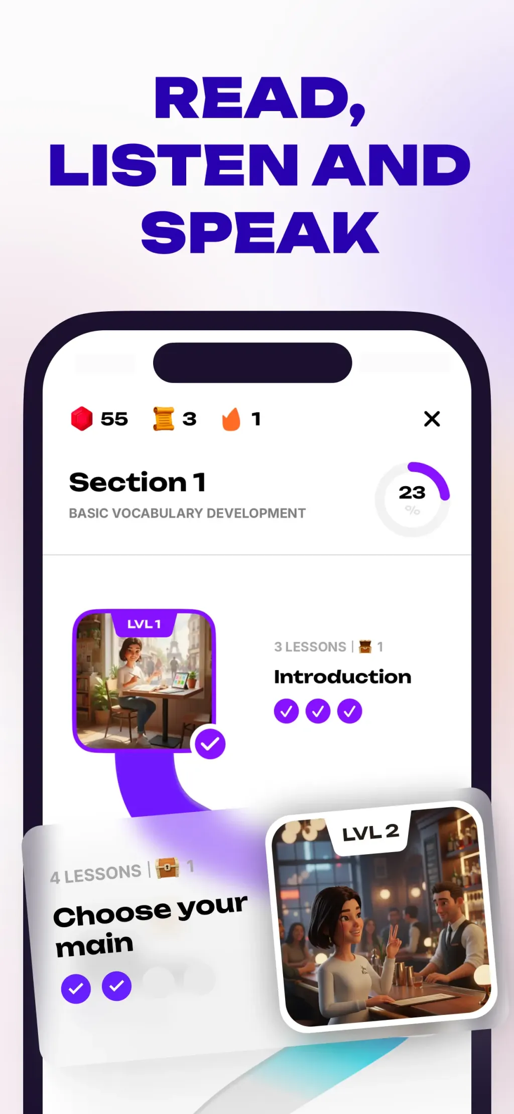 Emma: Learn Languages screenshot 1