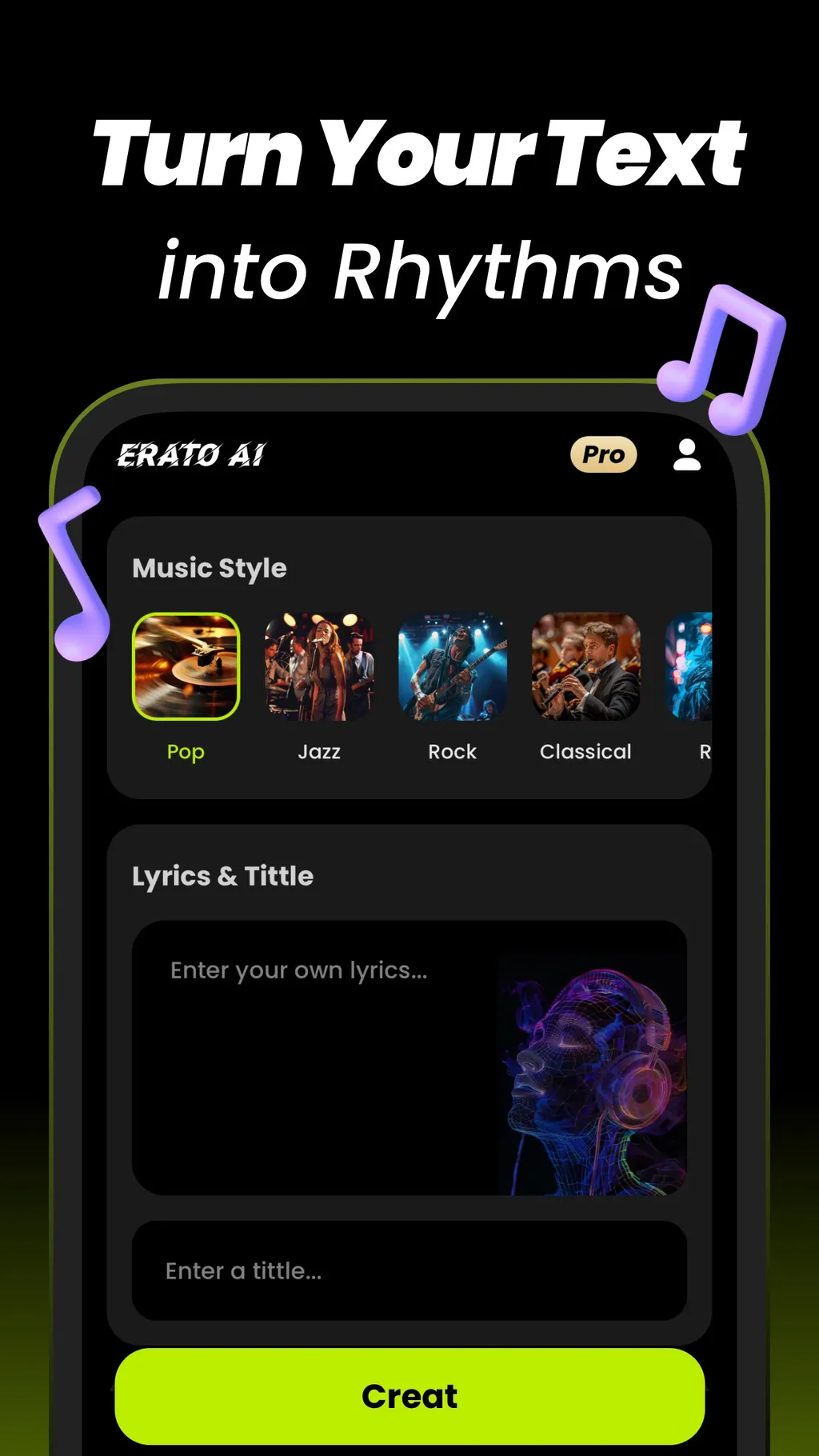 Erato : AI Song Generator App Store screenshot 3