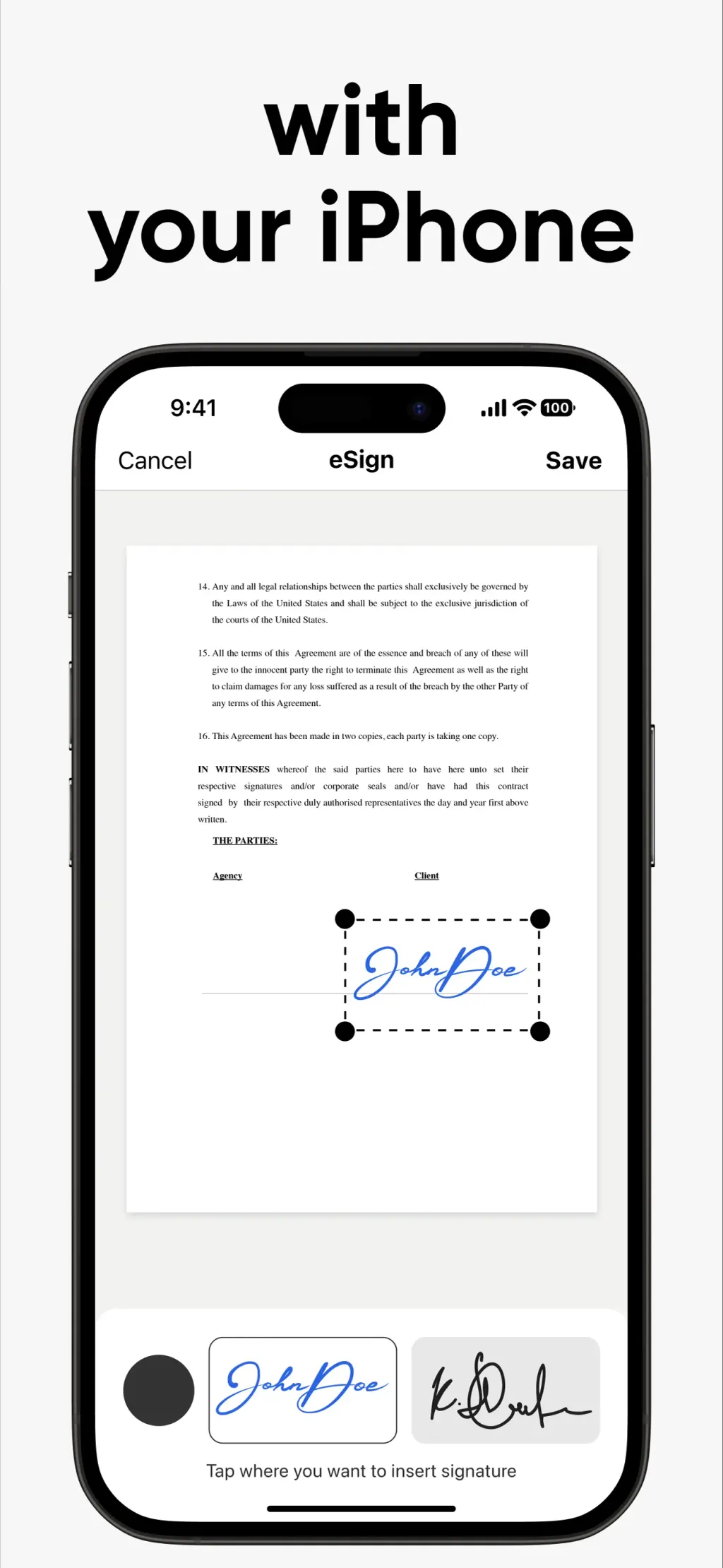 eSign App: Sign PDF Documents App Store screenshot 2