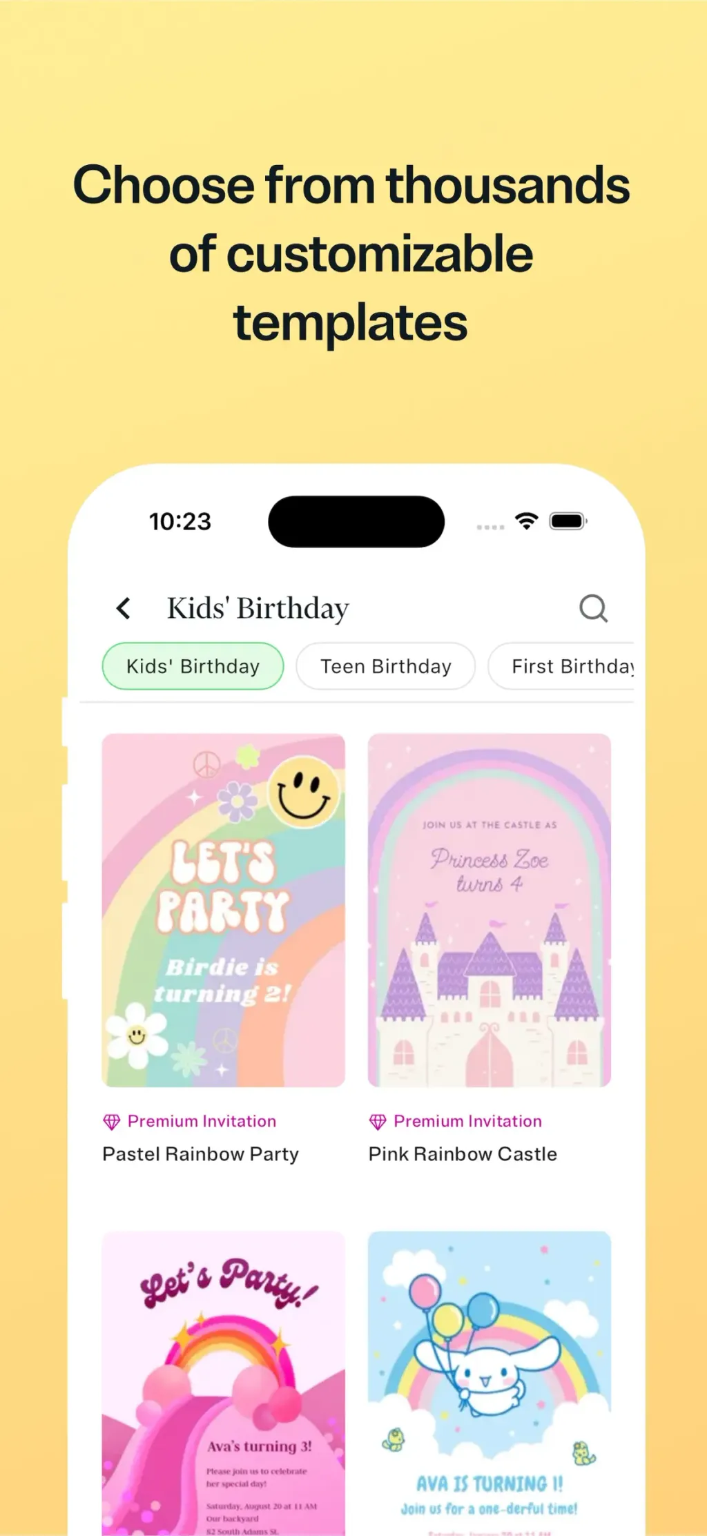 Evite: Party Invitation Maker App Store screenshot 2