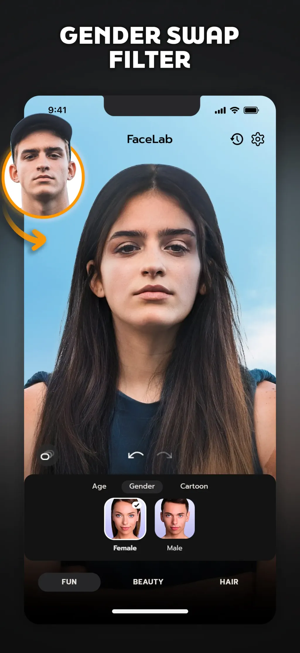 FaceLab: Face Age, Hair Filter App Store screenshot 4