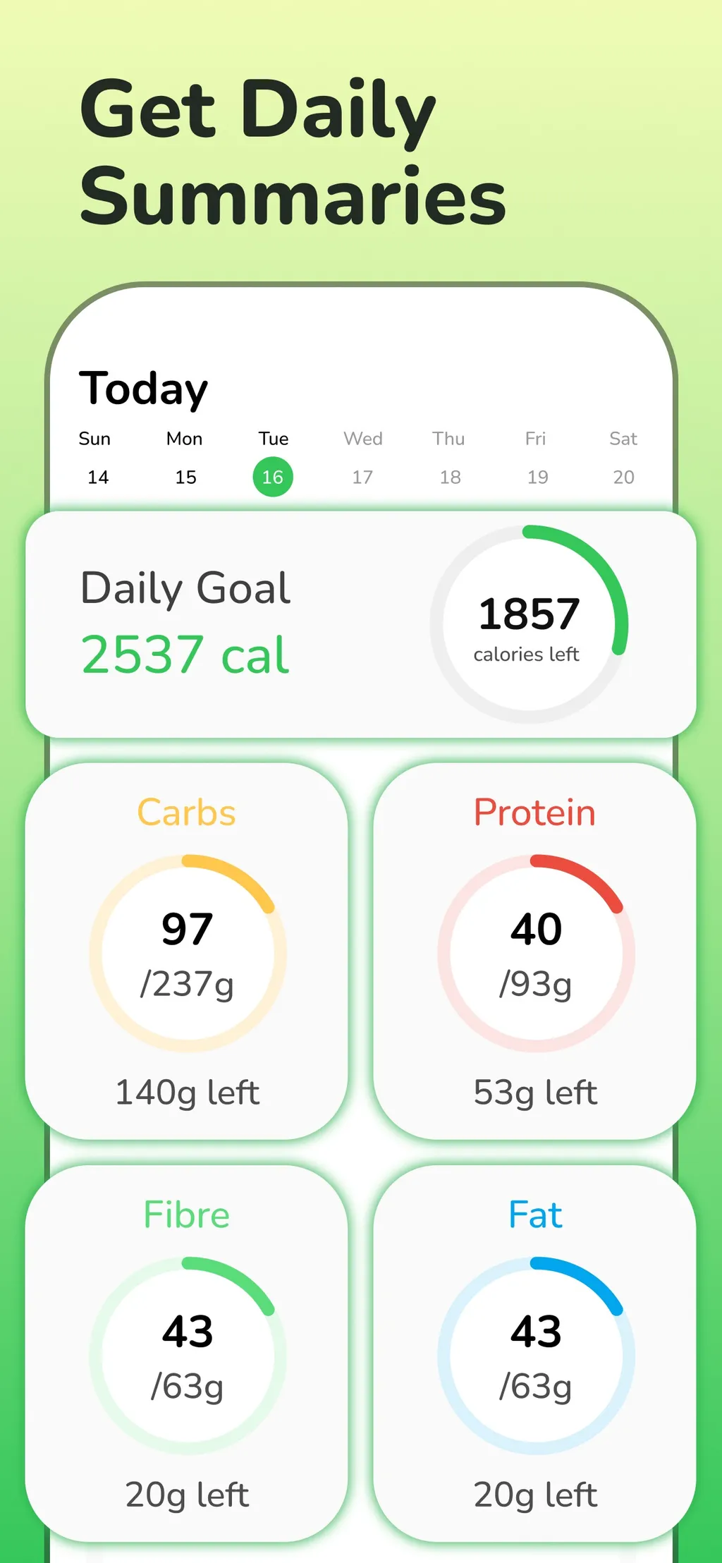 Fastie: Calorie & Food Tracker App Store screenshot 5