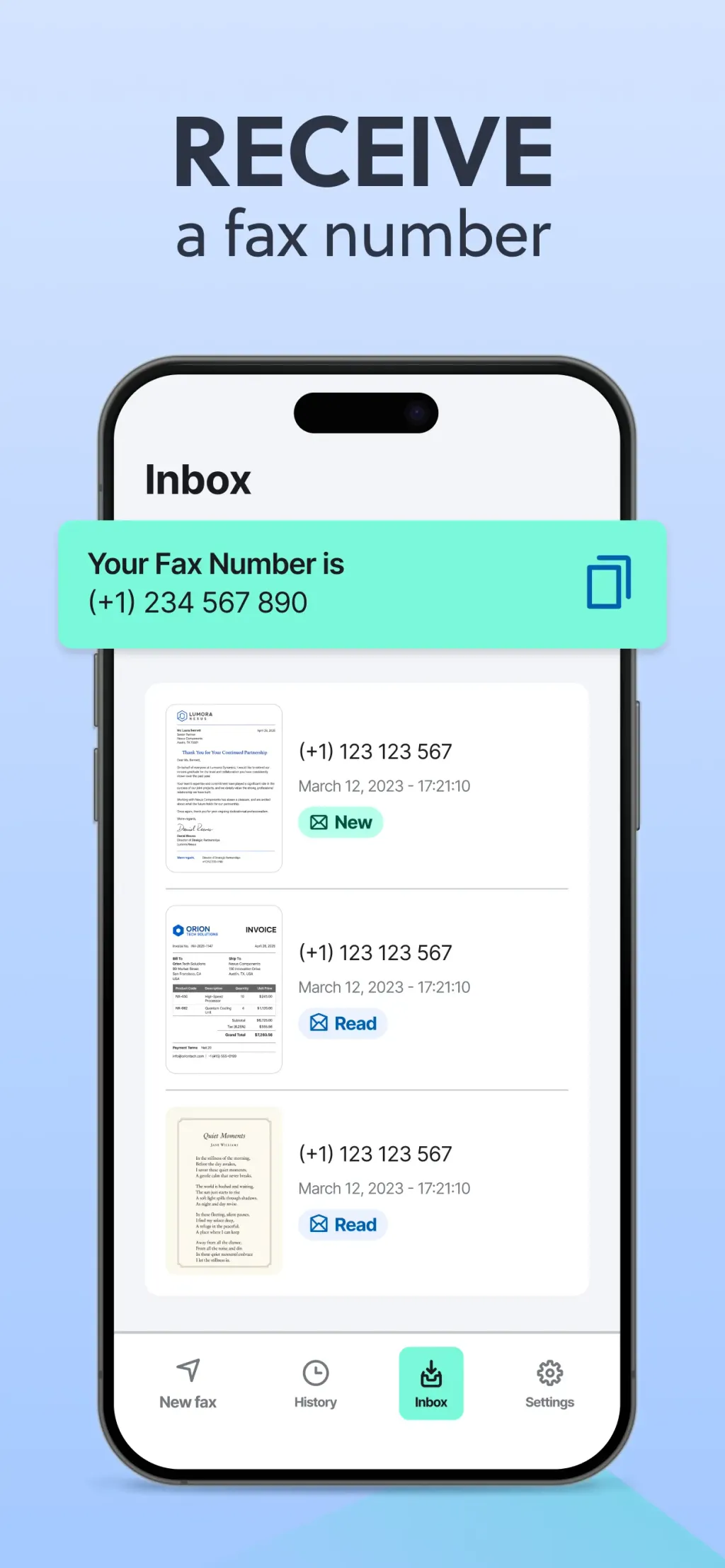 FAX from iPhone・Send & Receive App Store screenshot 5