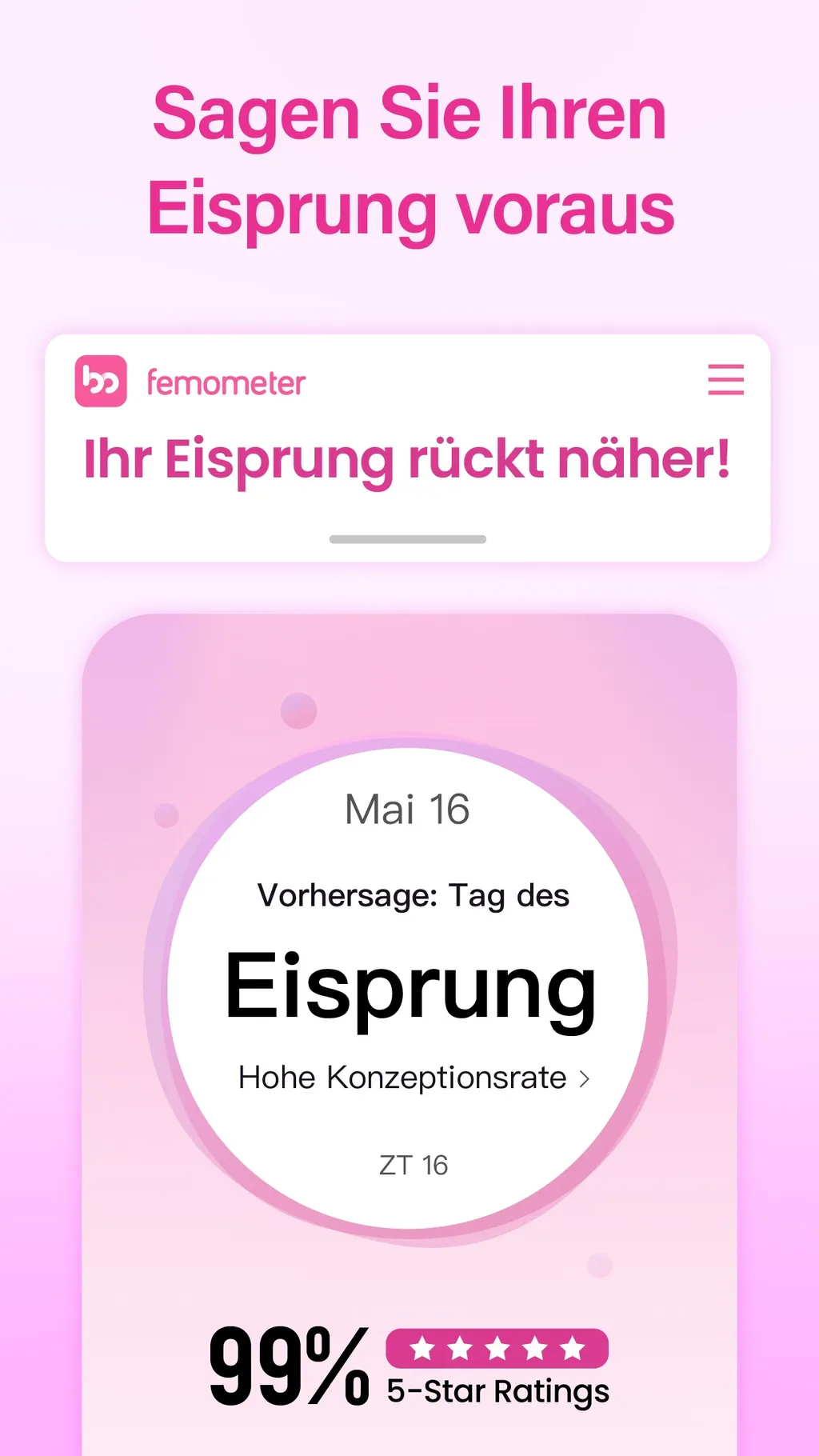 Femometer Eisprungkalender App Store screenshot 2