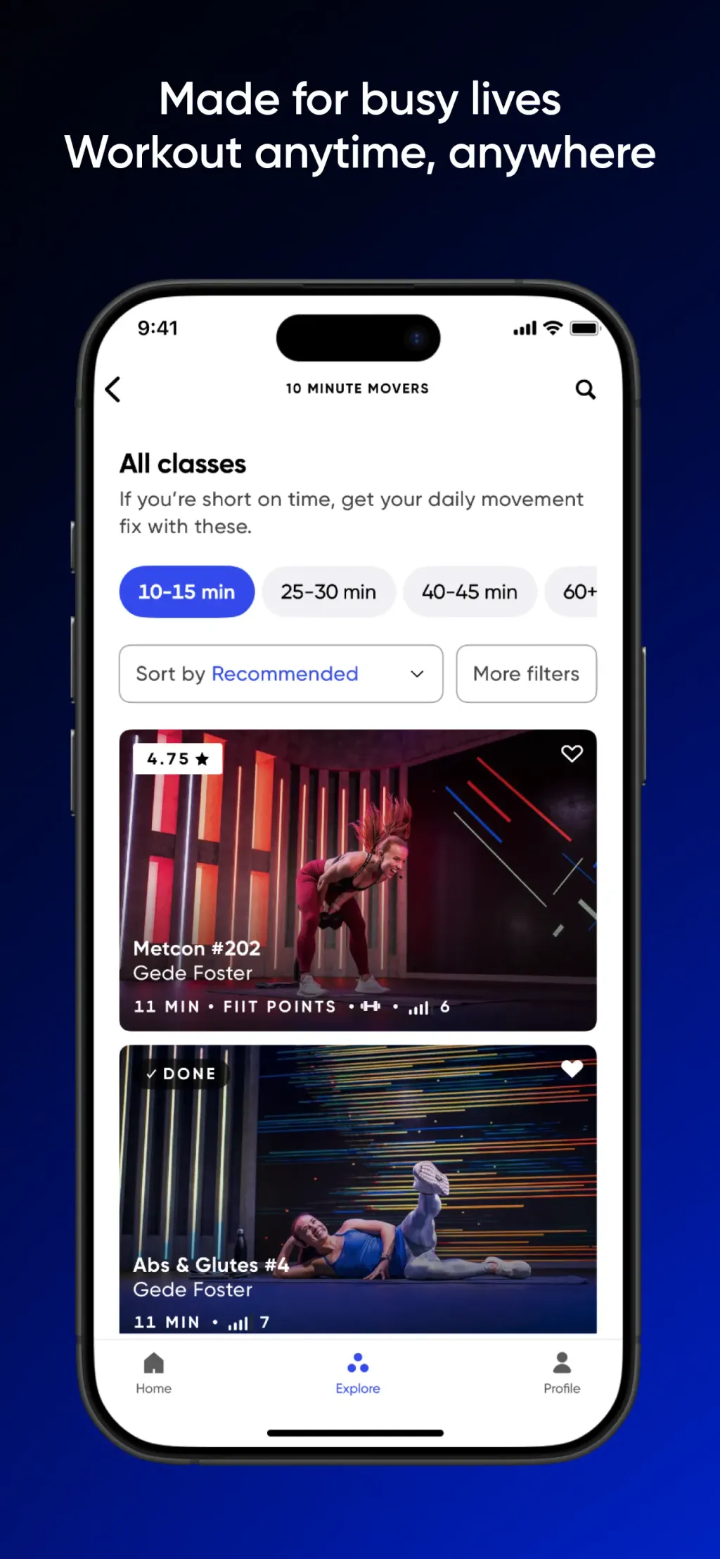Fiit: Workouts & Fitness Plans App Store screenshot 3