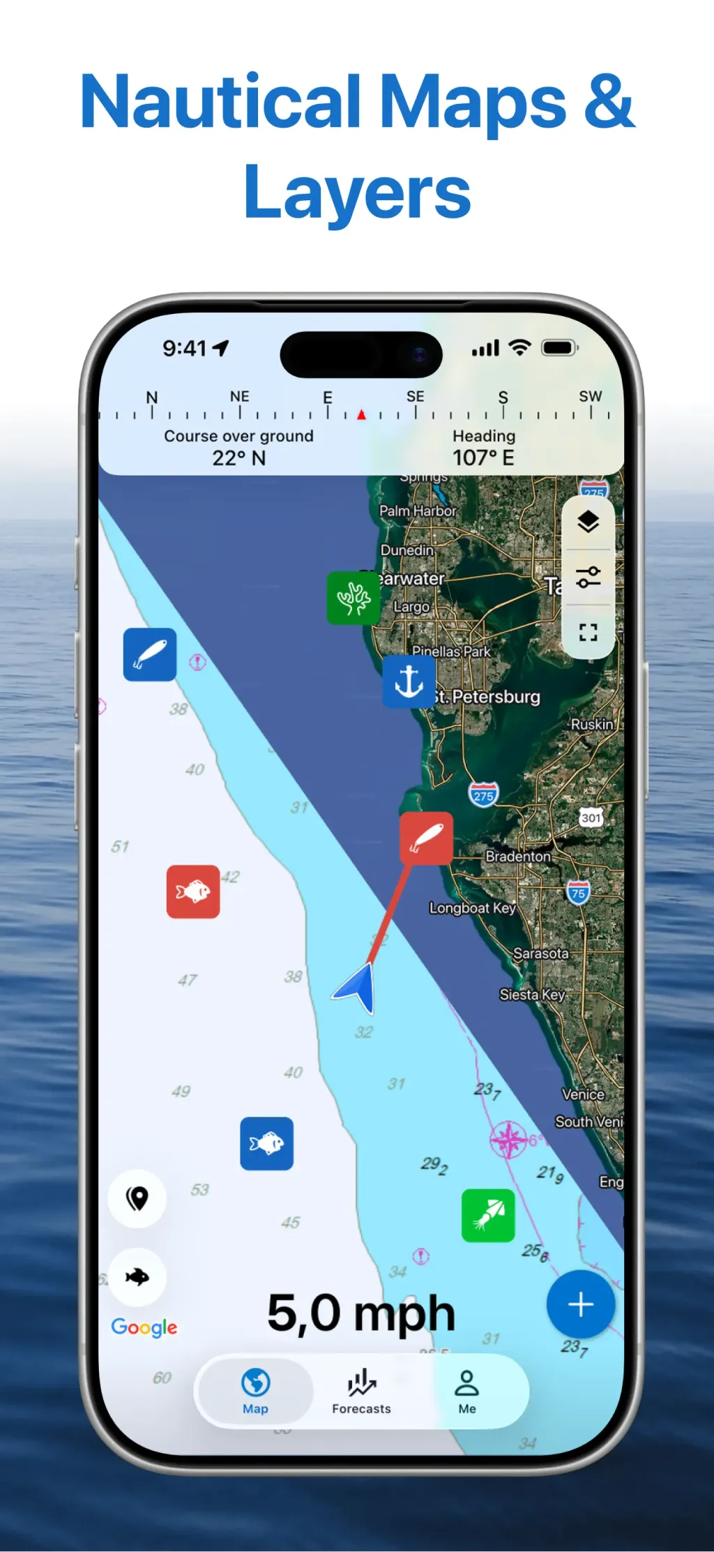 Fishing Points: Map & Forecast App Store screenshot 3