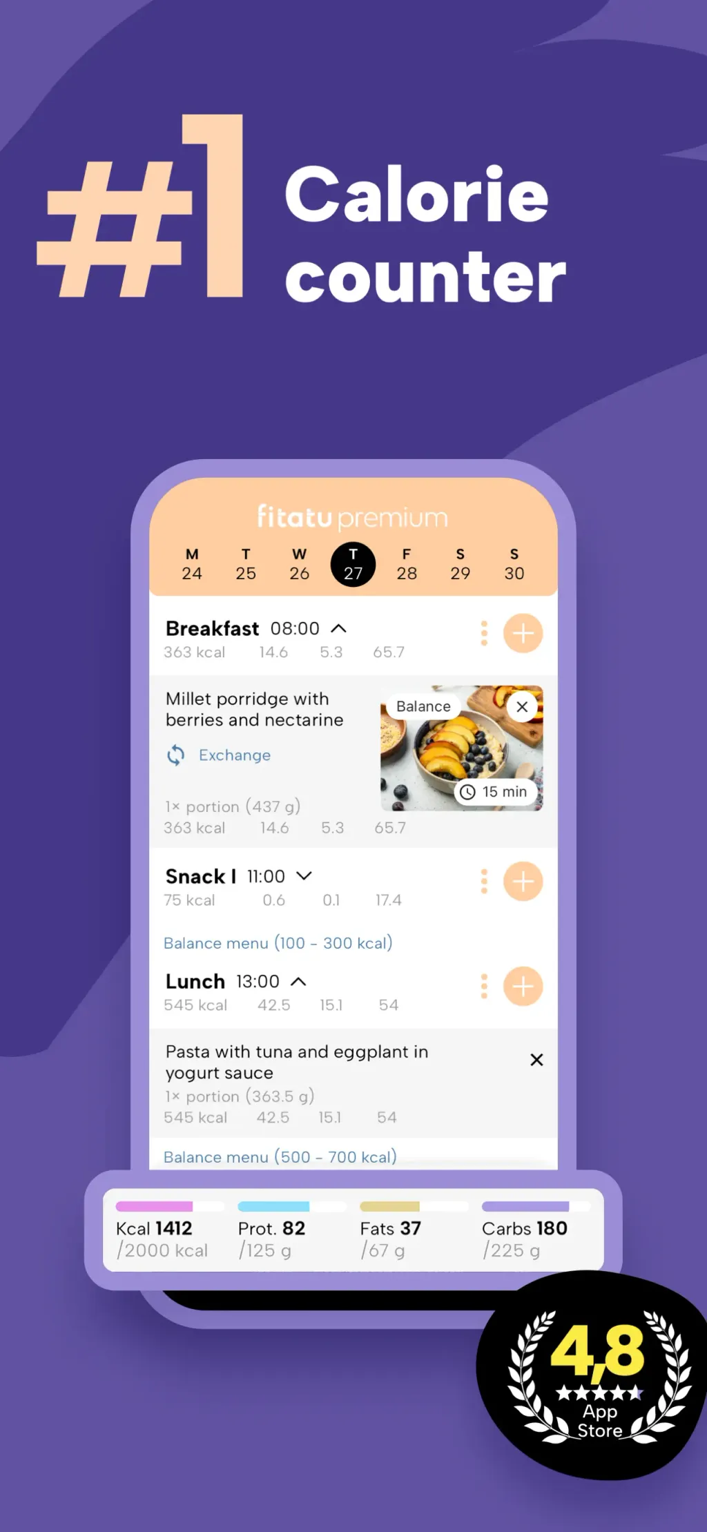 Fitatu AI Calorie Counter App Store screenshot 1