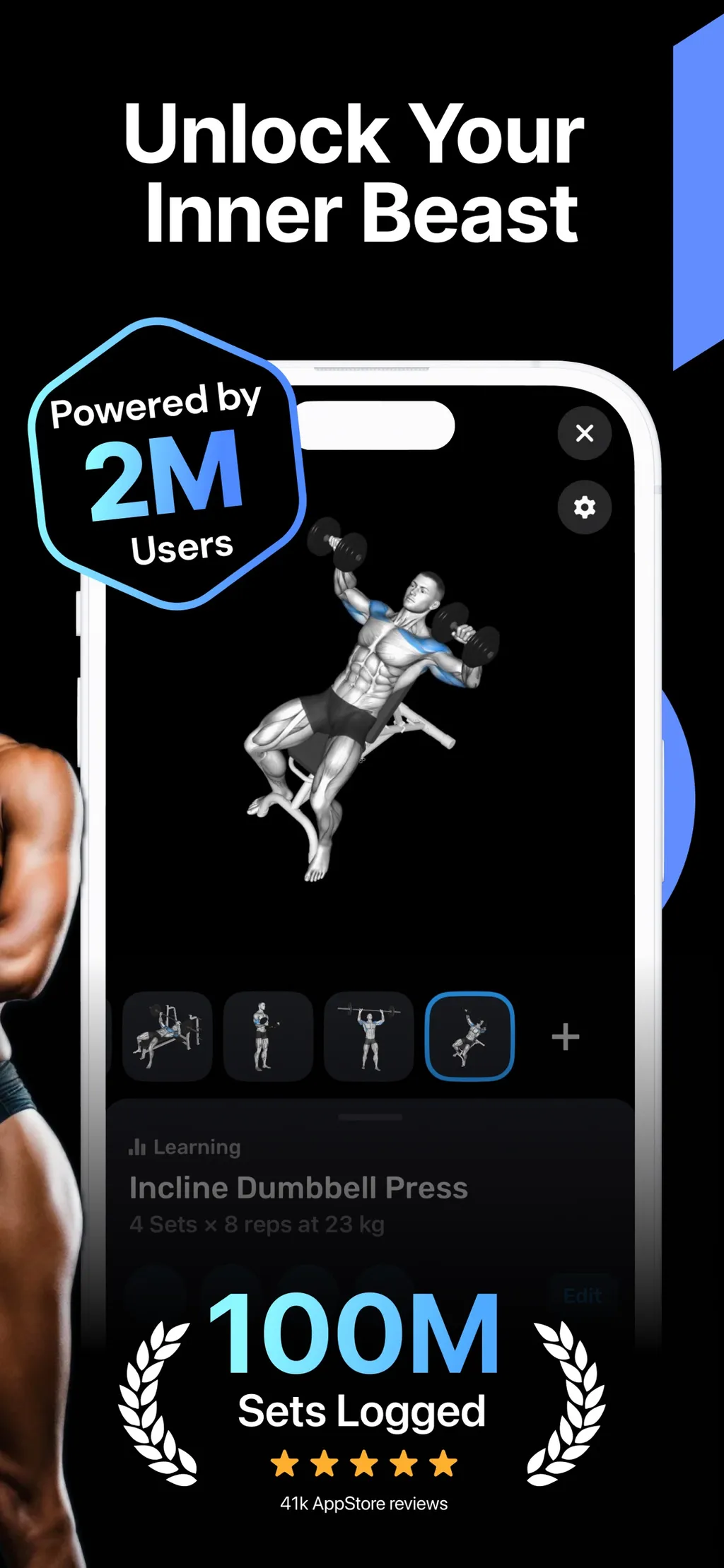 Fitness AI Gym Workout Planner App Store screenshot 2