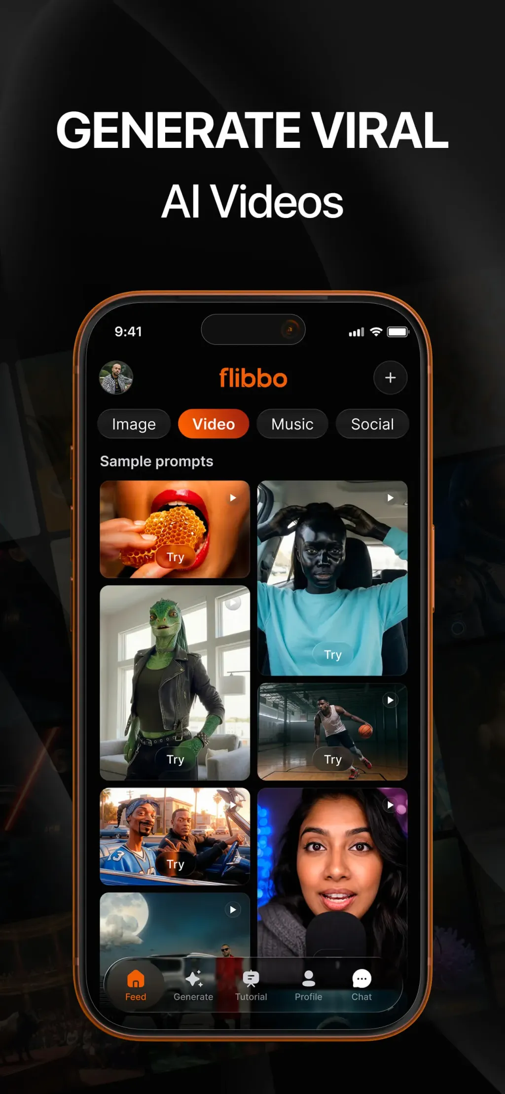 Flibbo AI - Video Image Maker App Store screenshot 1