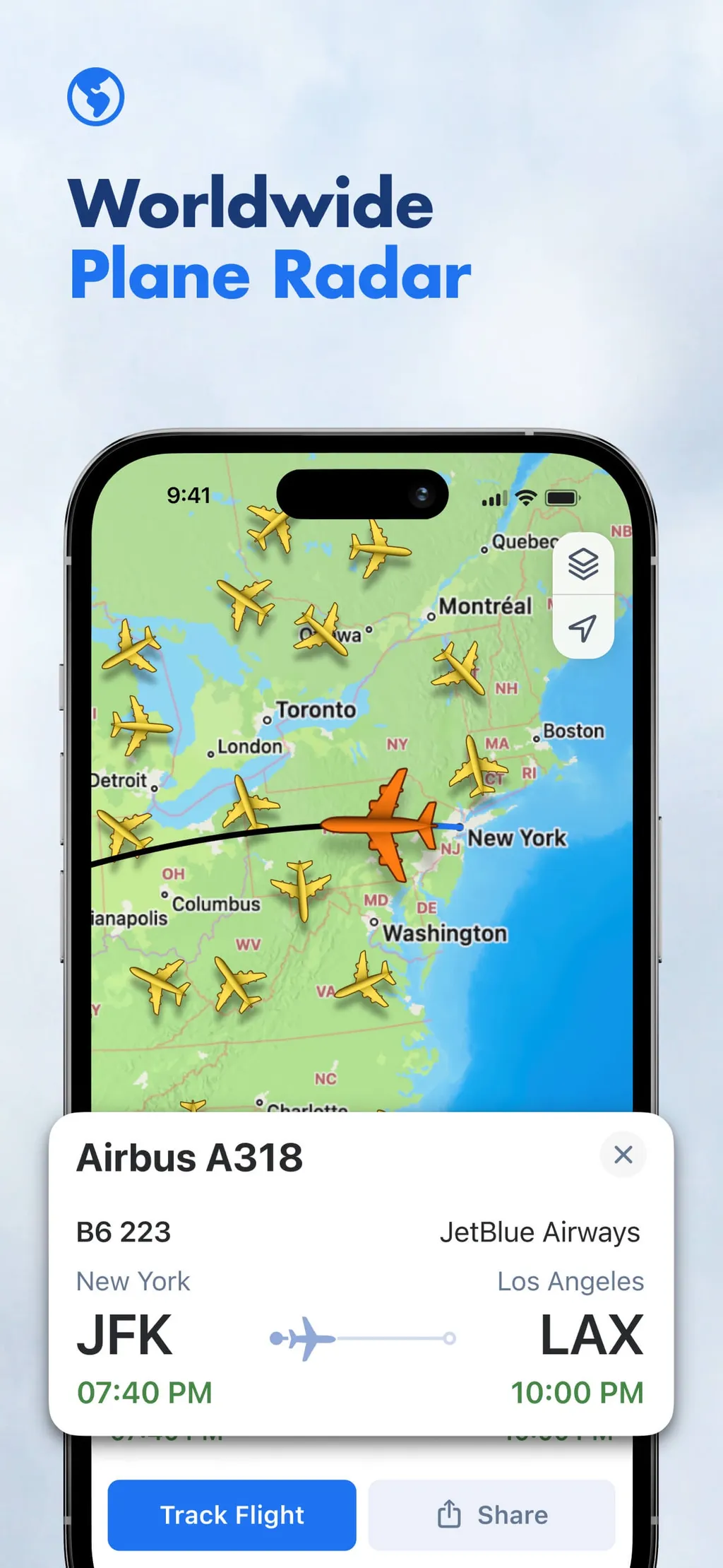 Flight Tracker + App Store screenshot 1