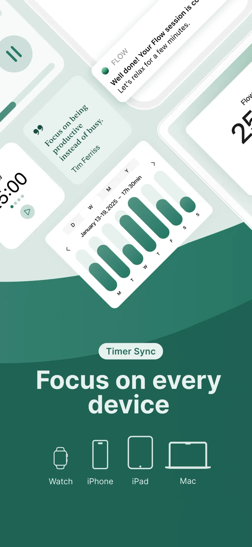 Flow: Focus & Pomodoro Timer App Store screenshot 8