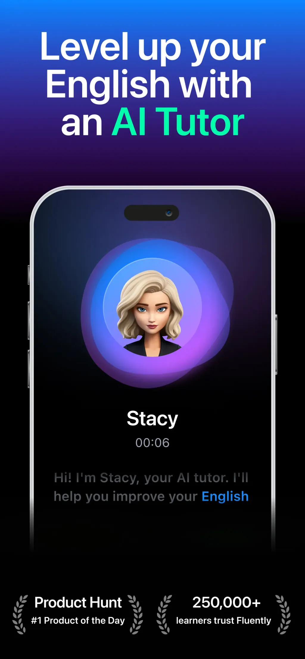 Fluently - AI English Tutor App Store screenshot 1