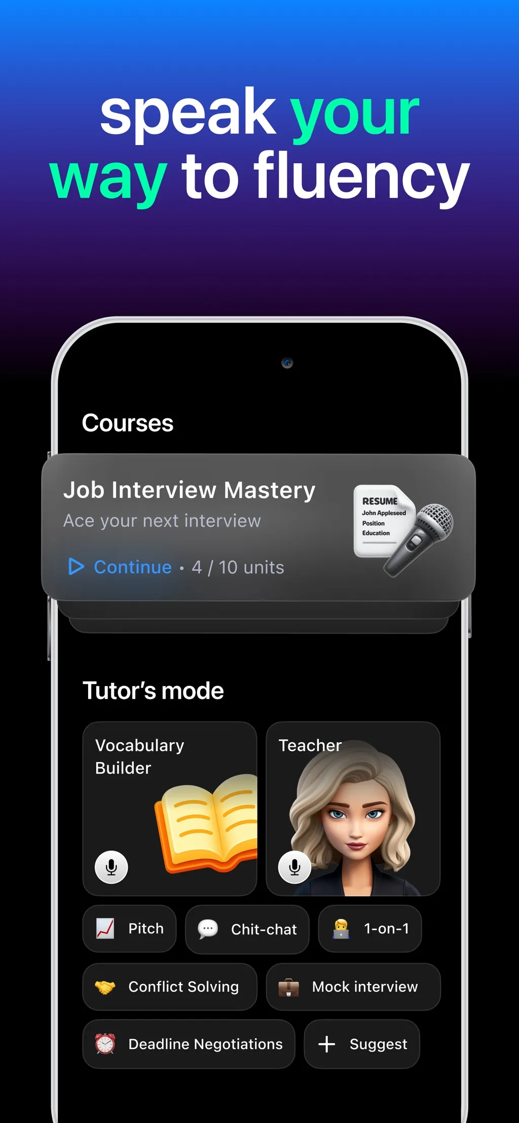 Fluently - AI English Tutor App Store screenshot 3