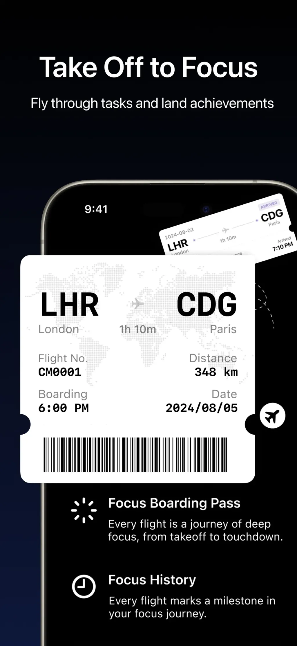 FocusFlight - Deepfocus Timer App Store screenshot 3