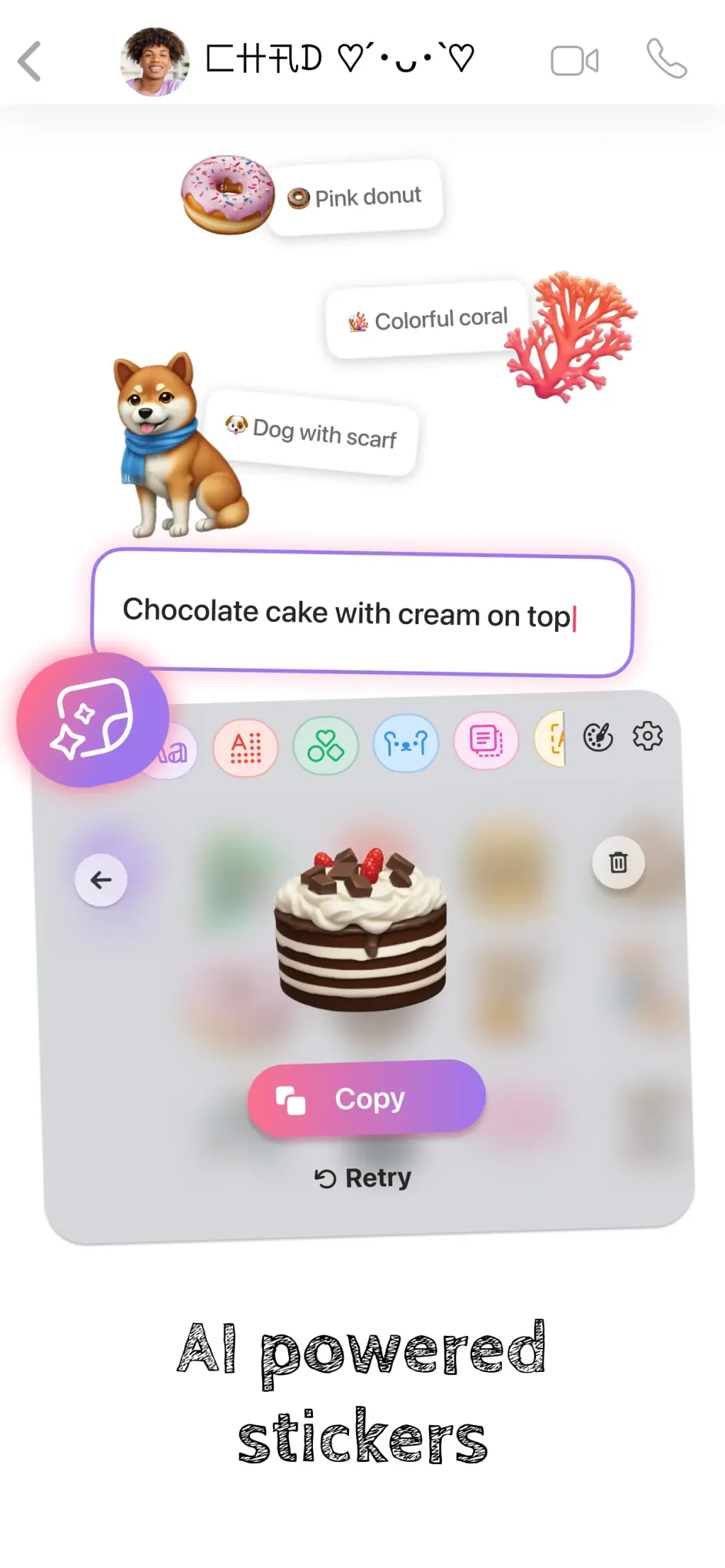 Fonts - AI Stickers App Store screenshot 2